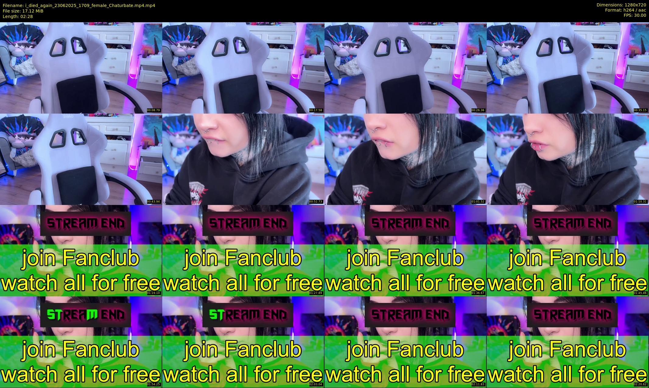 i_died_again — 3 minute Chaturbate female cam show recording, 720p, Jun 23, 2025