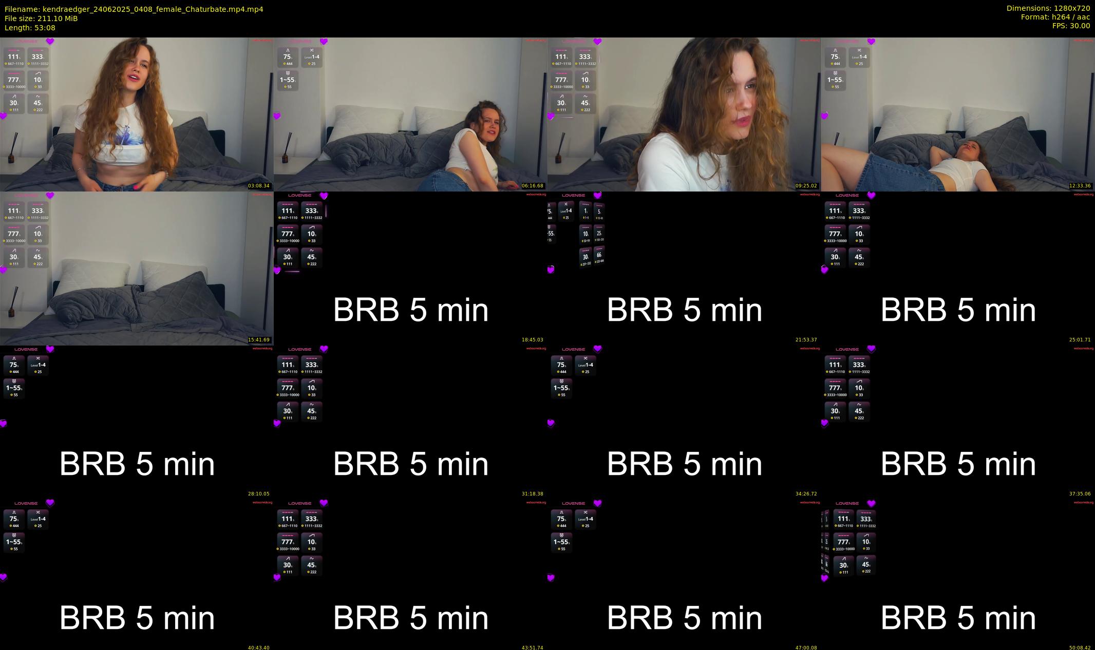 kendraedger — 54 minute Chaturbate female cam show recording, 720p, Jun 24, 2025