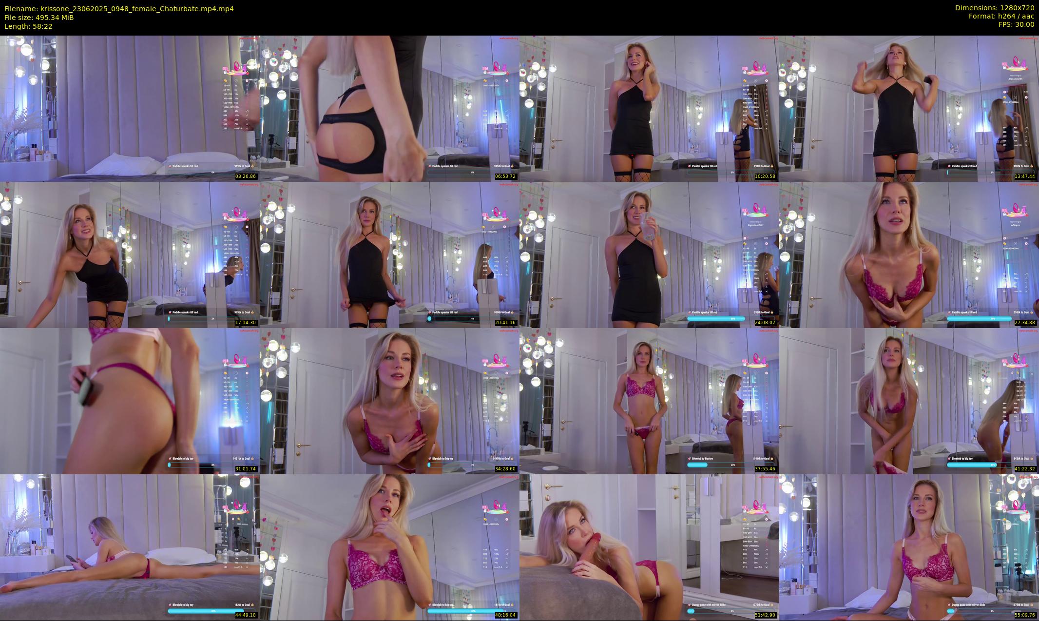 krissone — 59 minute Chaturbate female cam show recording, 720p, Jun 23, 2025