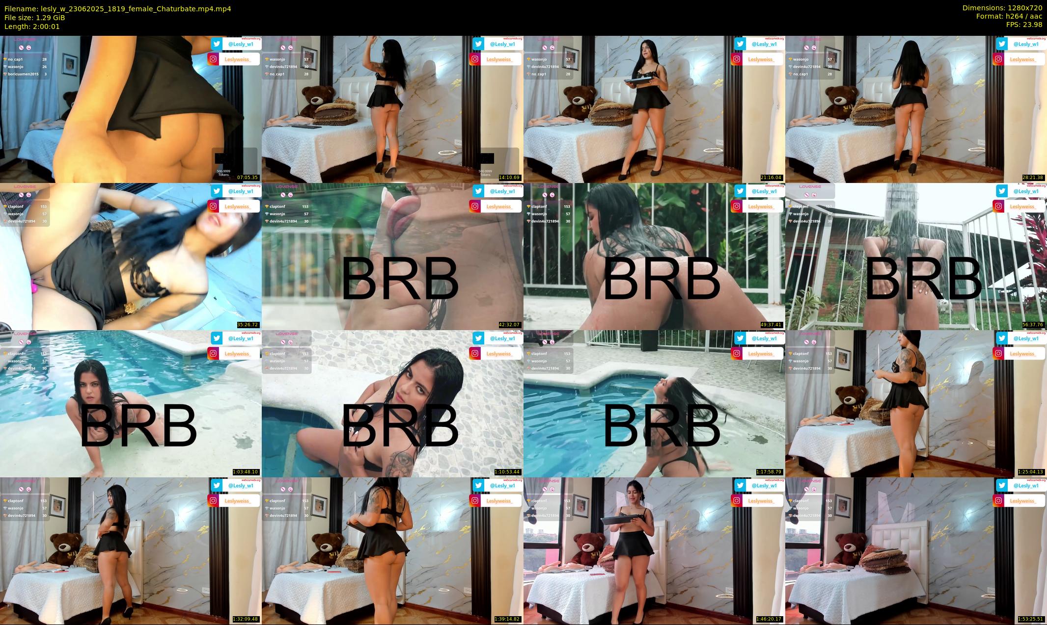 lesly_w — 121 minute Chaturbate female cam show recording, 720p, Jun 23, 2025