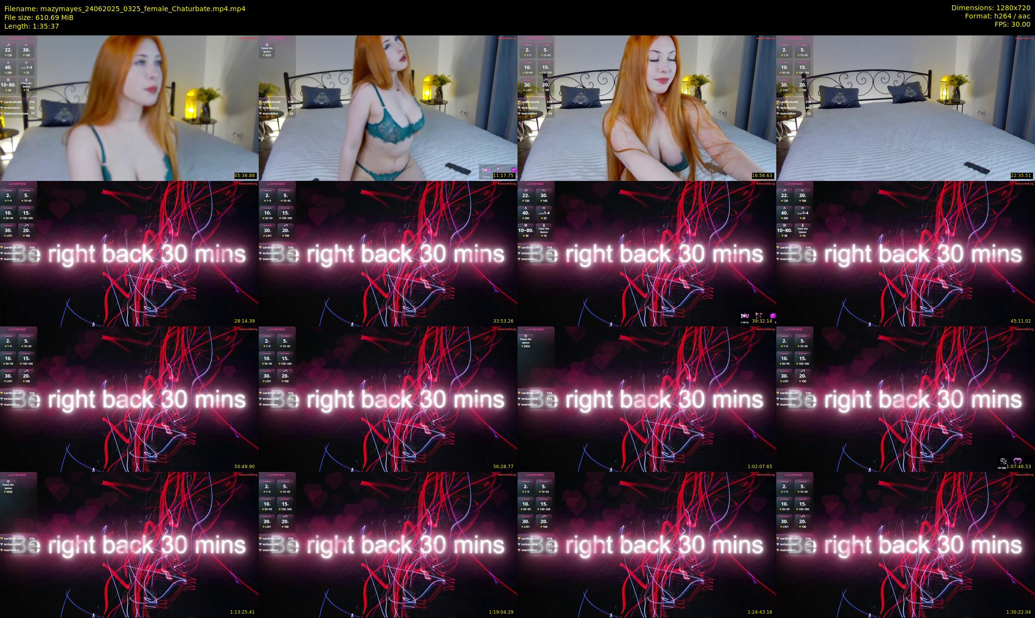 mazymayes — 96 minute Chaturbate female cam show recording, 720p, Jun 24, 2025