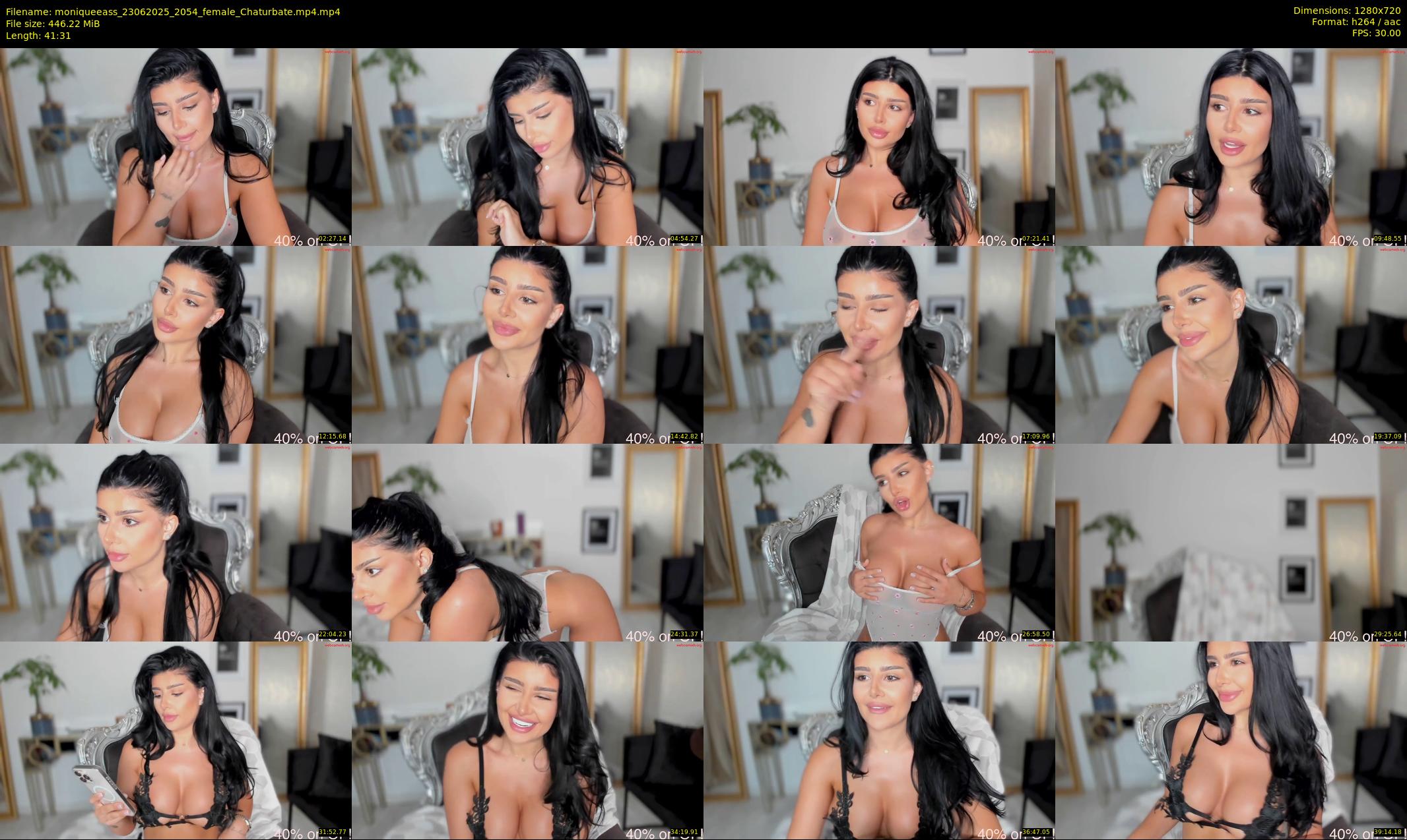 moniqueeass — 42 minute Chaturbate female cam show recording, 720p, Jun 23, 2025