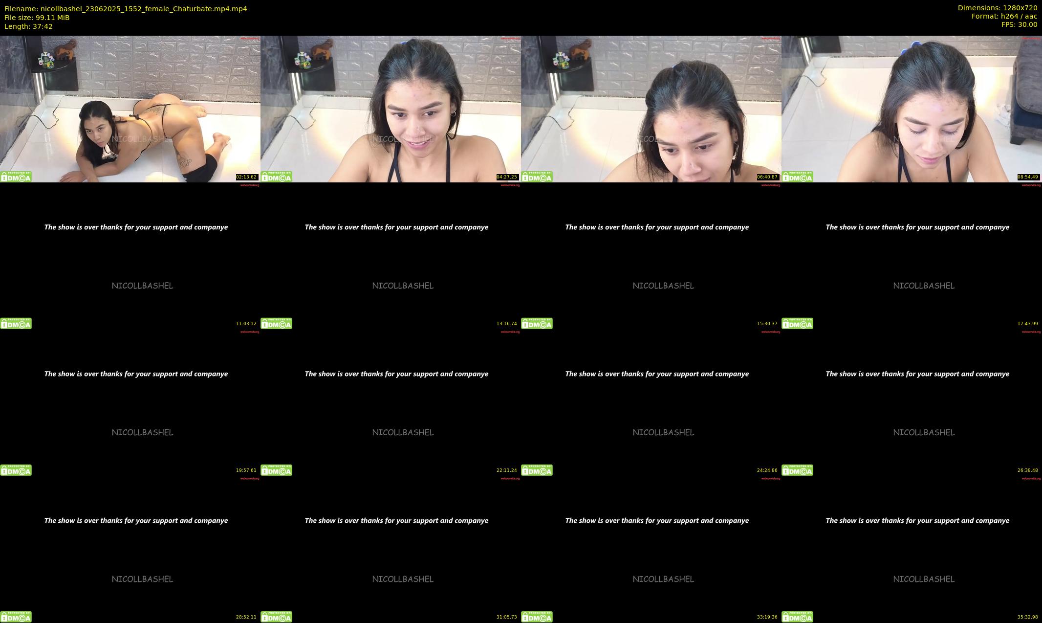 nicollbashel — 38 minute Chaturbate female cam show recording, 720p, Jun 23, 2025