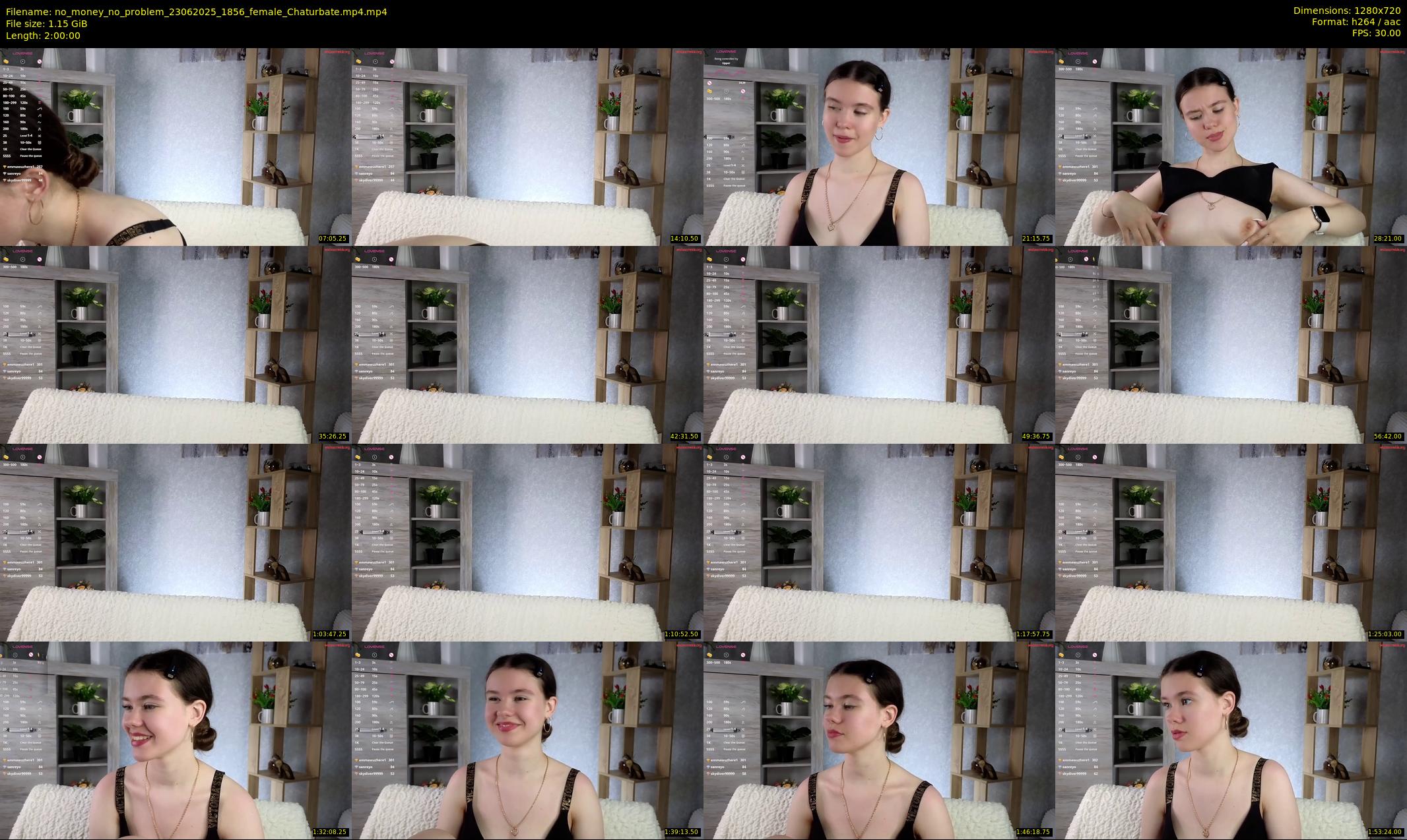 no_money_no_problem — 120 minute Chaturbate female cam show recording, 720p, Jun 23, 2025