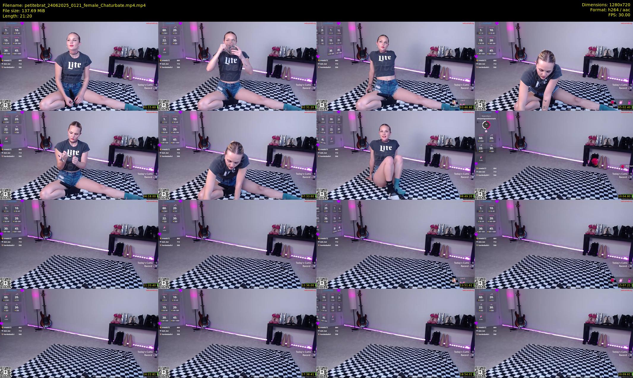 petitebrat — 22 minute Chaturbate female cam show recording, 720p, Jun 24, 2025