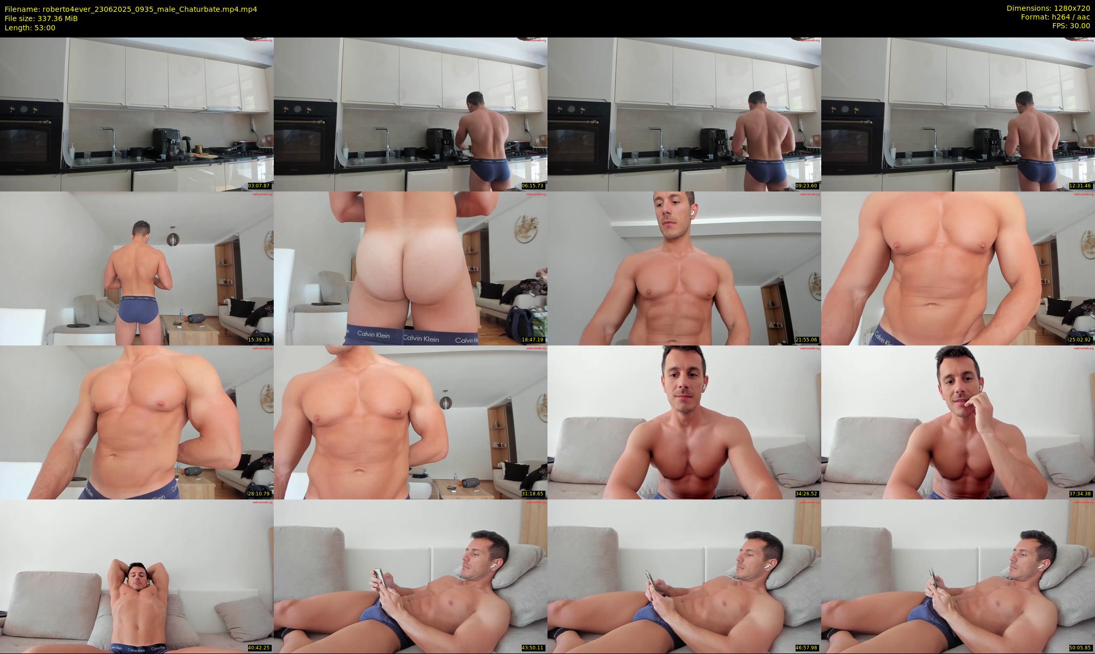roberto4ever — 53 minute Chaturbate male cam show recording, 720p, Jun 23, 2025
