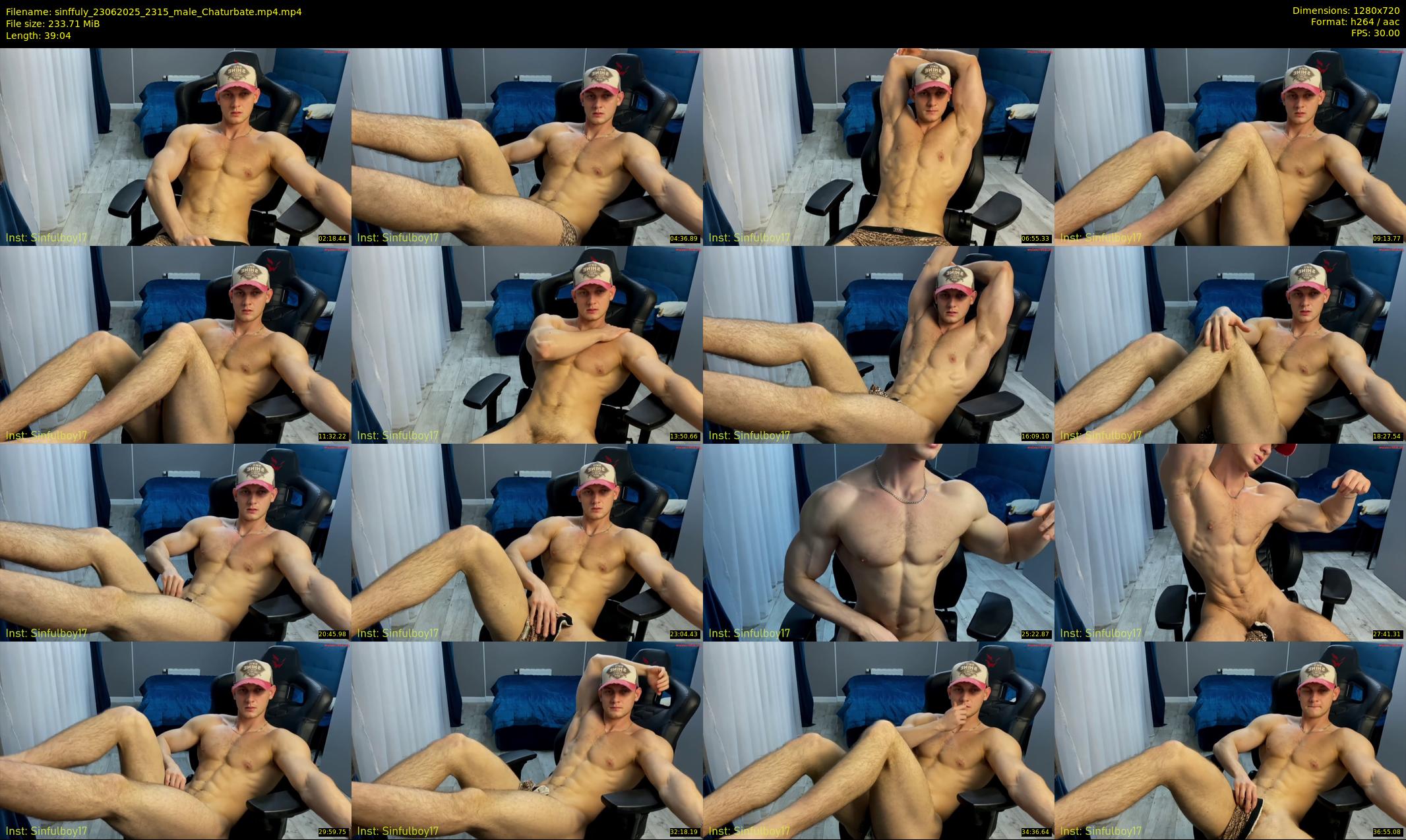 sinffuly — 40 minute Chaturbate male cam show recording, 720p, Jun 23, 2025