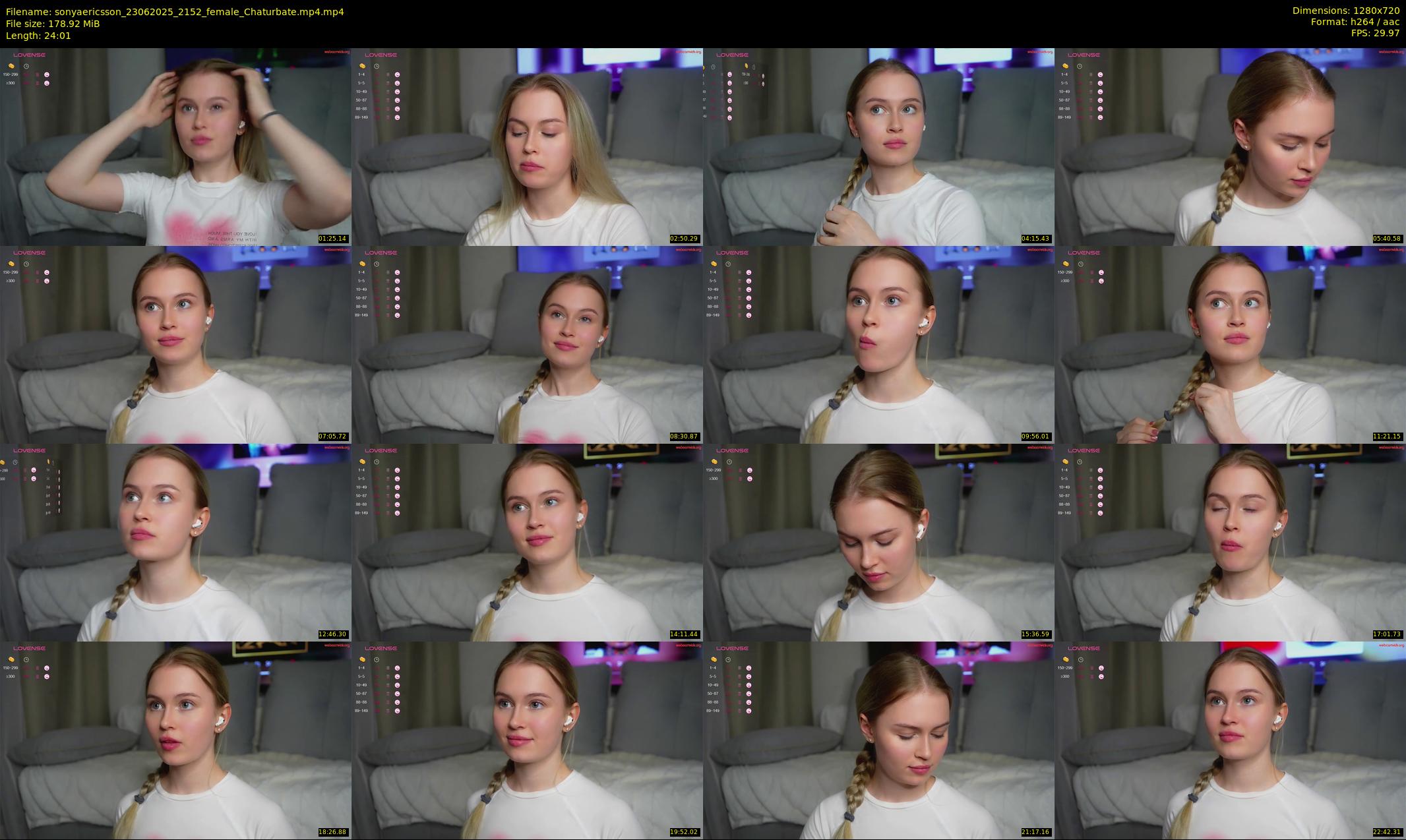 sonyaericsson — 25 minute Chaturbate female cam show recording, 720p, Jun 23, 2025