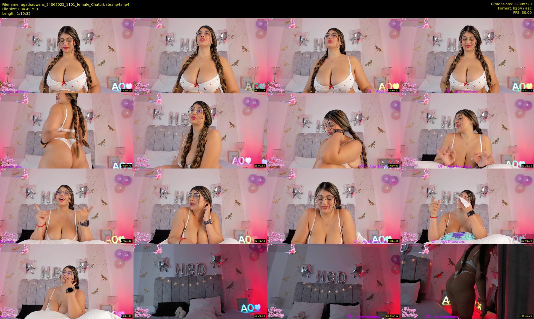 agathaowens — 71 minute Chaturbate female cam show recording, 720p, Jun 24, 2025