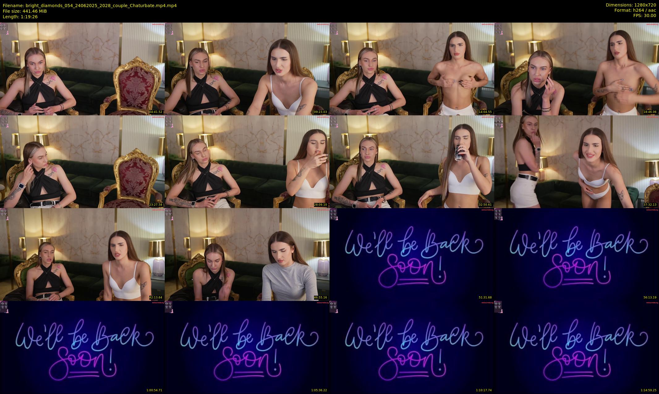bright_diamonds_054 — 80 minute Chaturbate couple cam show recording, 720p, Jun 24, 2025