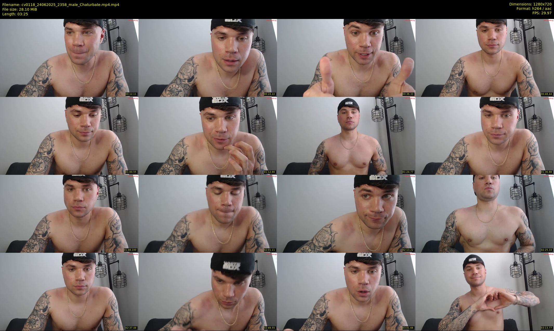 cv0118 — 4 minute Chaturbate male cam show recording, 720p, Jun 24, 2025