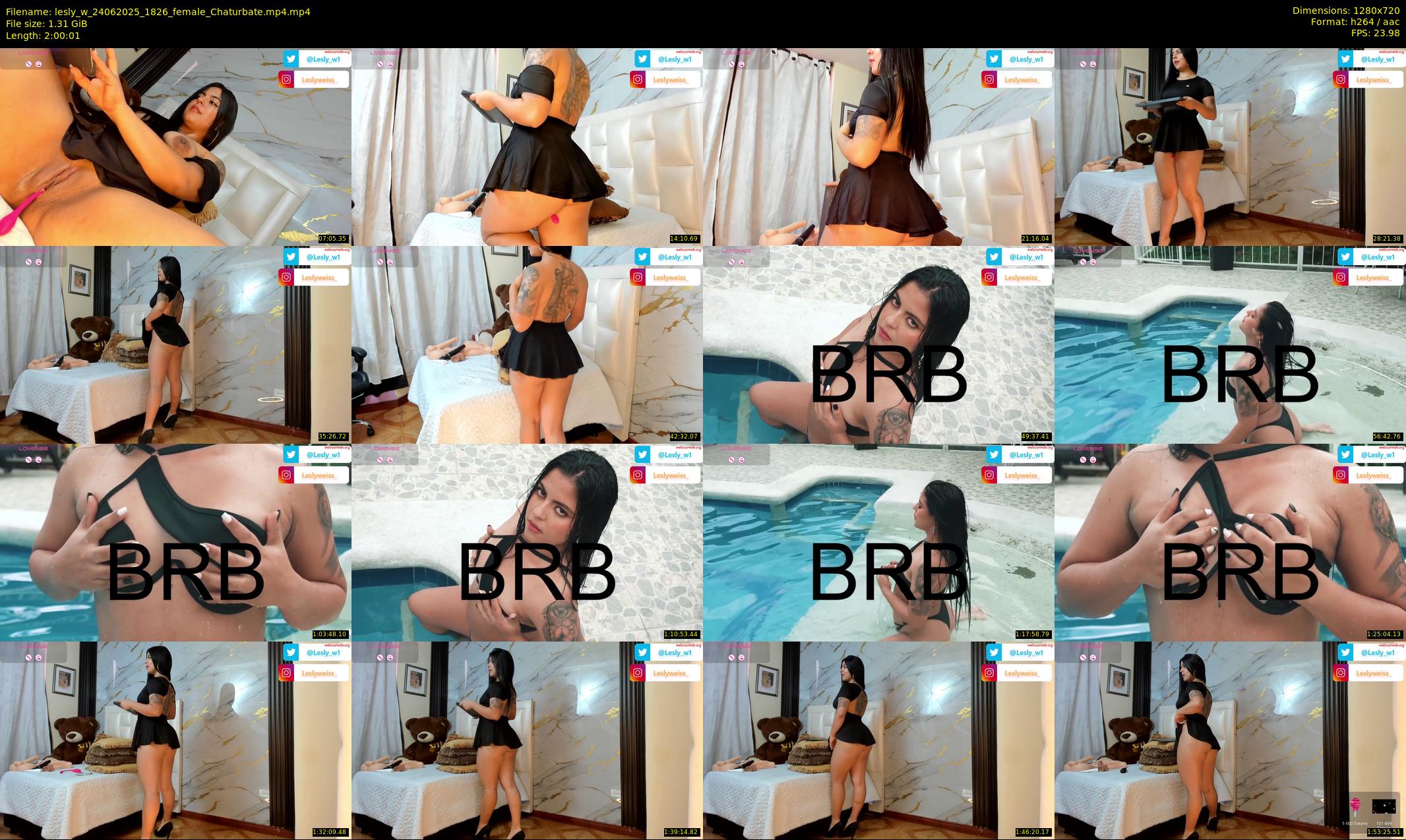 lesly_w — 121 minute Chaturbate female cam show recording, 720p, Jun 24, 2025