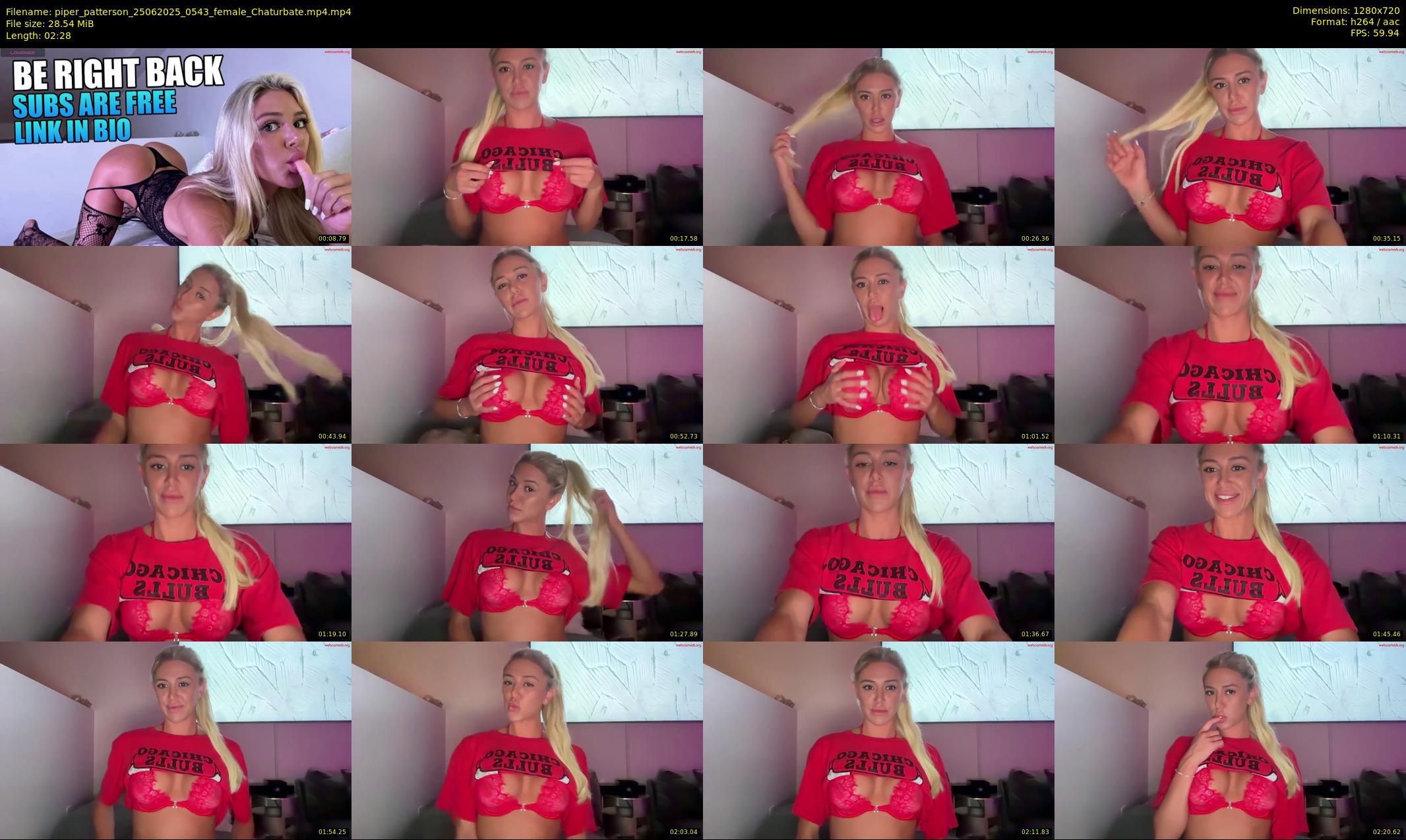 piper_patterson — 3 minute Chaturbate female cam show recording, 720p, Jun 25, 2025
