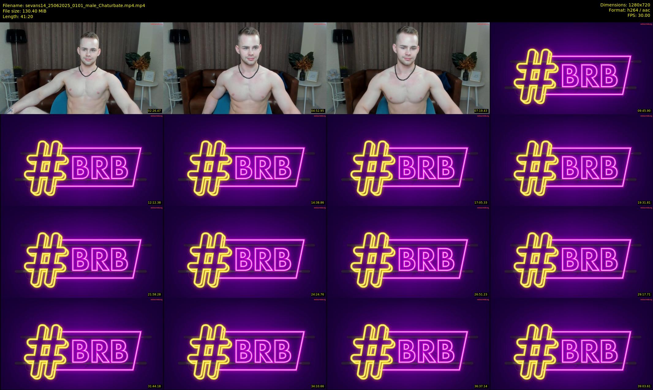 sevans14 — 42 minute Chaturbate male cam show recording, 720p, Jun 25, 2025