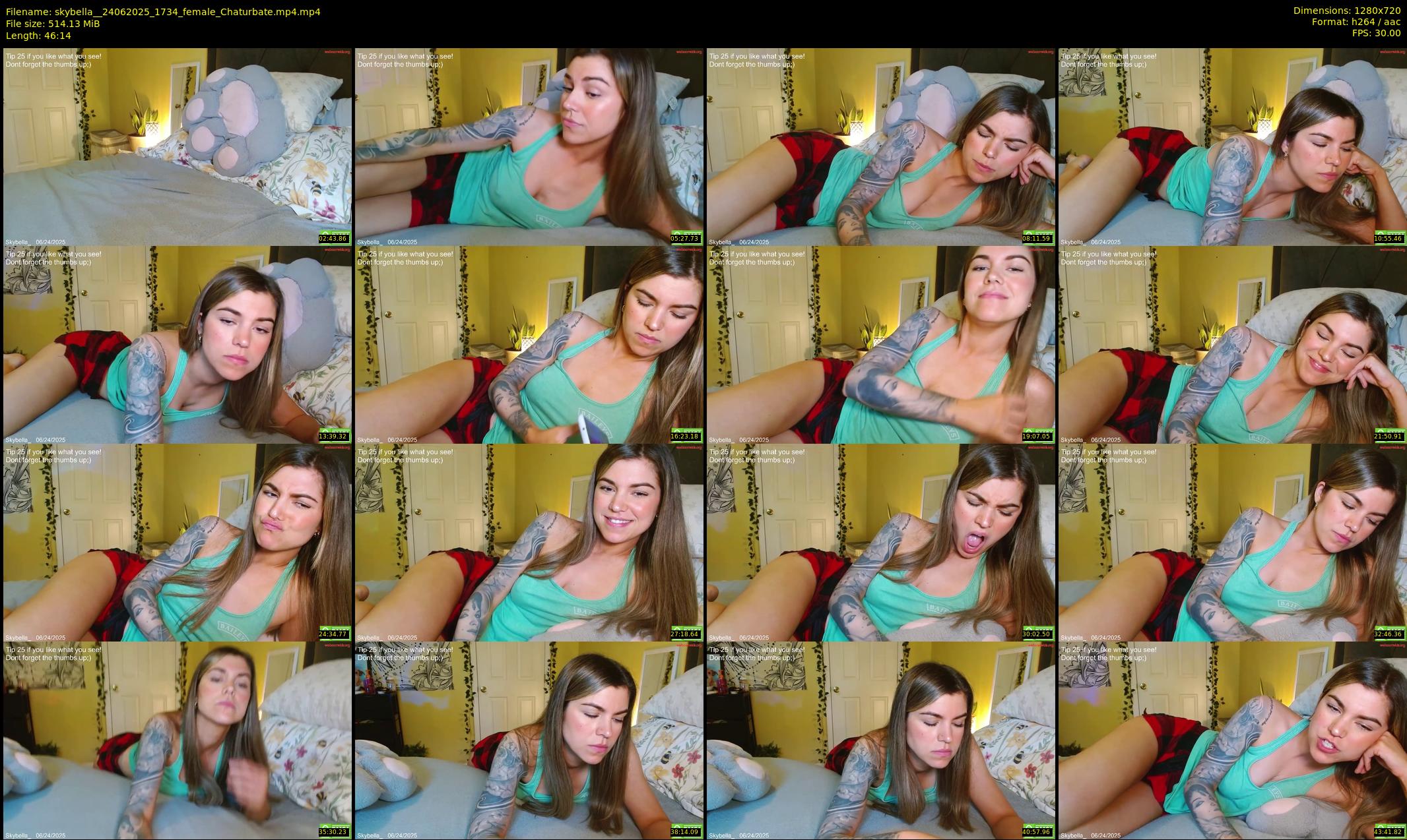 skybella_ — 47 minute Chaturbate female cam show recording, 720p, Jun 24, 2025