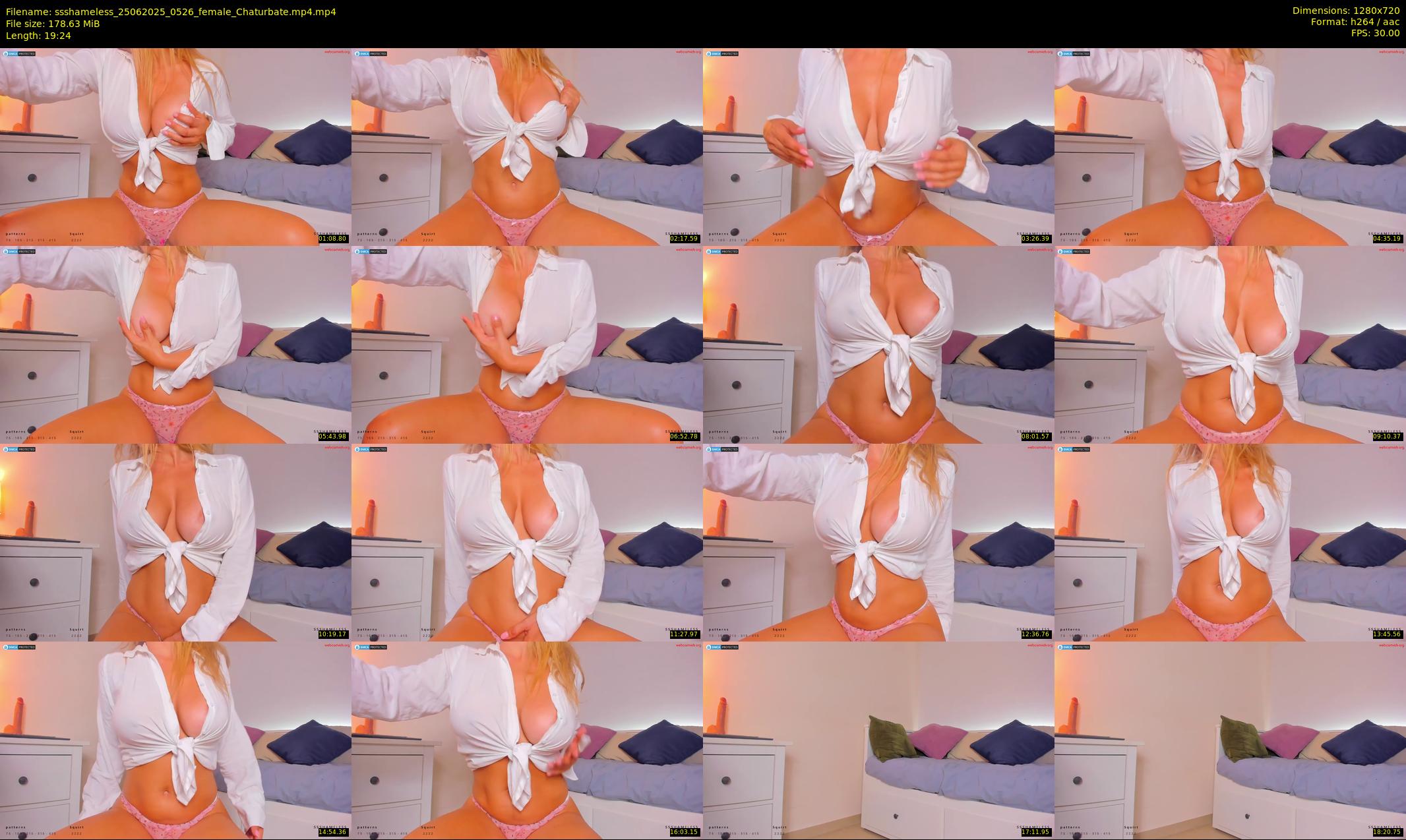 ssshameless — 20 minute Chaturbate female cam show recording, 720p, Jun 25, 2025