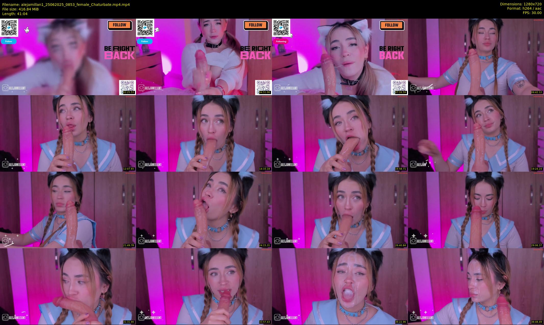 alejamillan1 — 42 minute Chaturbate female cam show recording, 720p, Jun 25, 2025