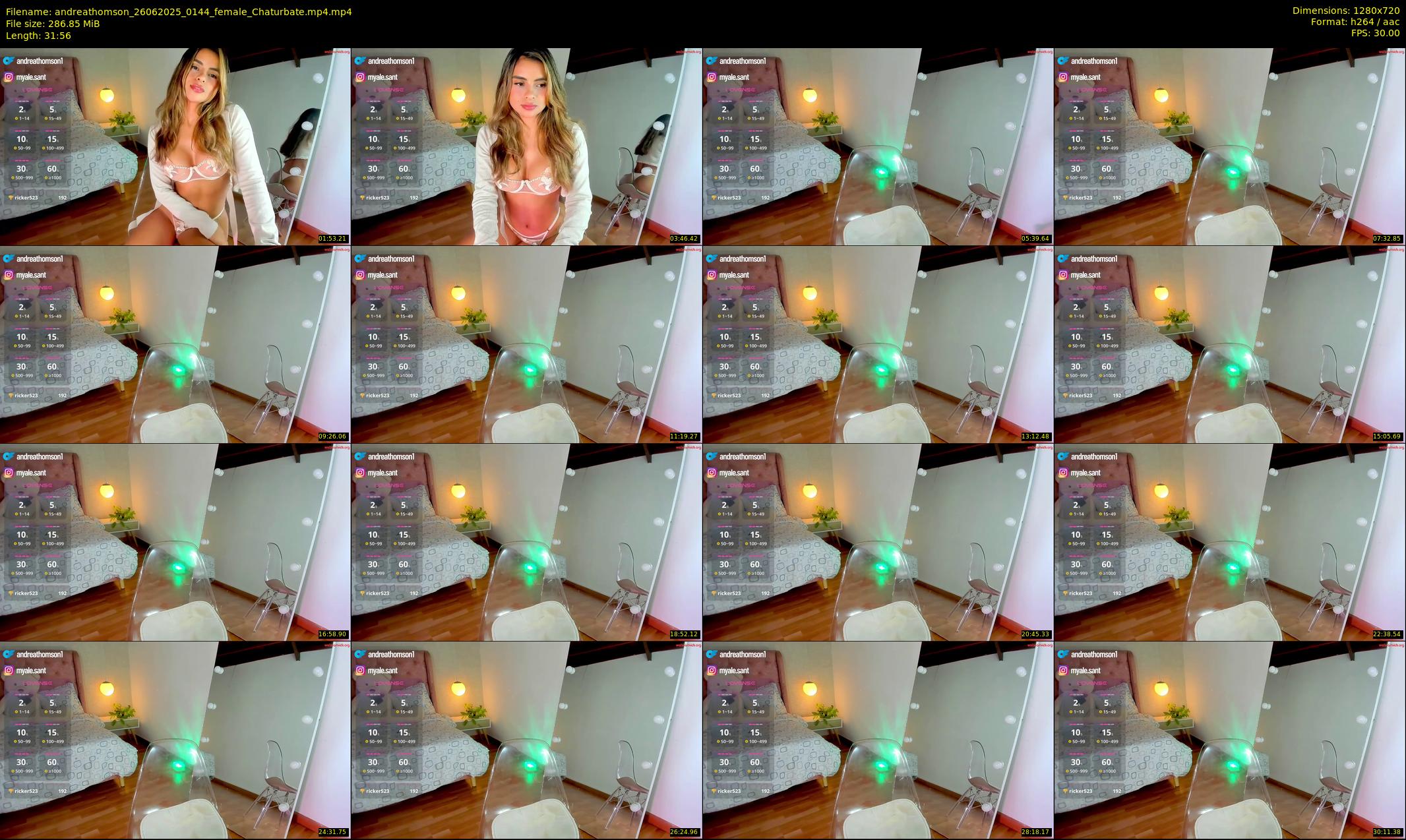 andreathomson — 32 minute Chaturbate female cam show recording, 720p, Jun 26, 2025