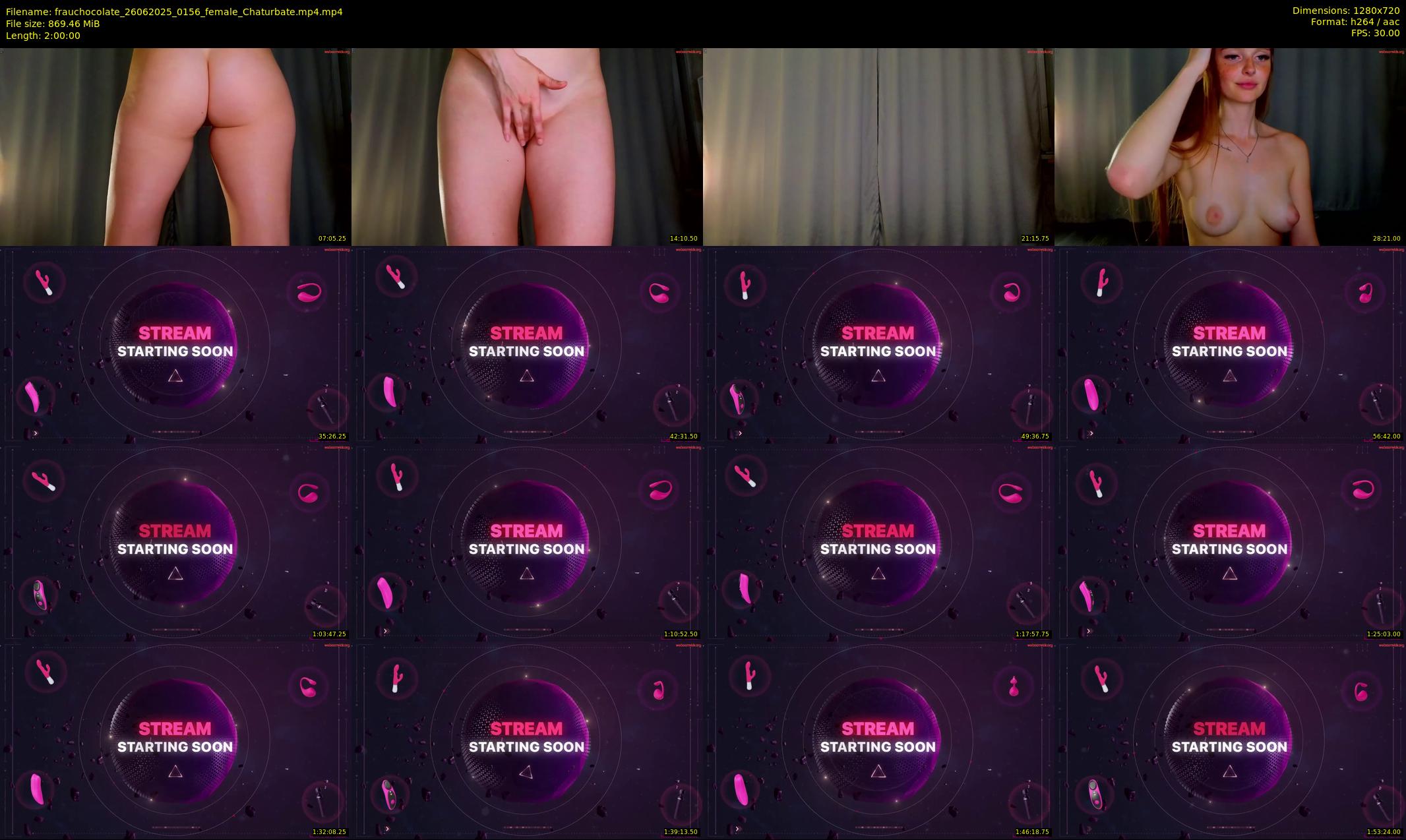 frauchocolate — 120 minute Chaturbate female cam show recording, 720p, Jun 26, 2025
