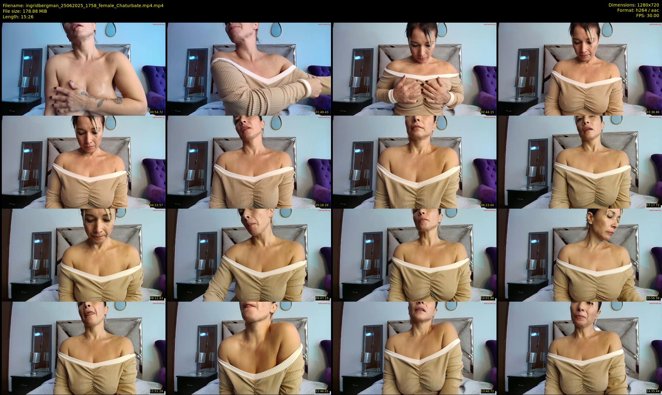 ingridbergman — 16 minute Chaturbate female cam show recording, 720p, Jun 25, 2025
