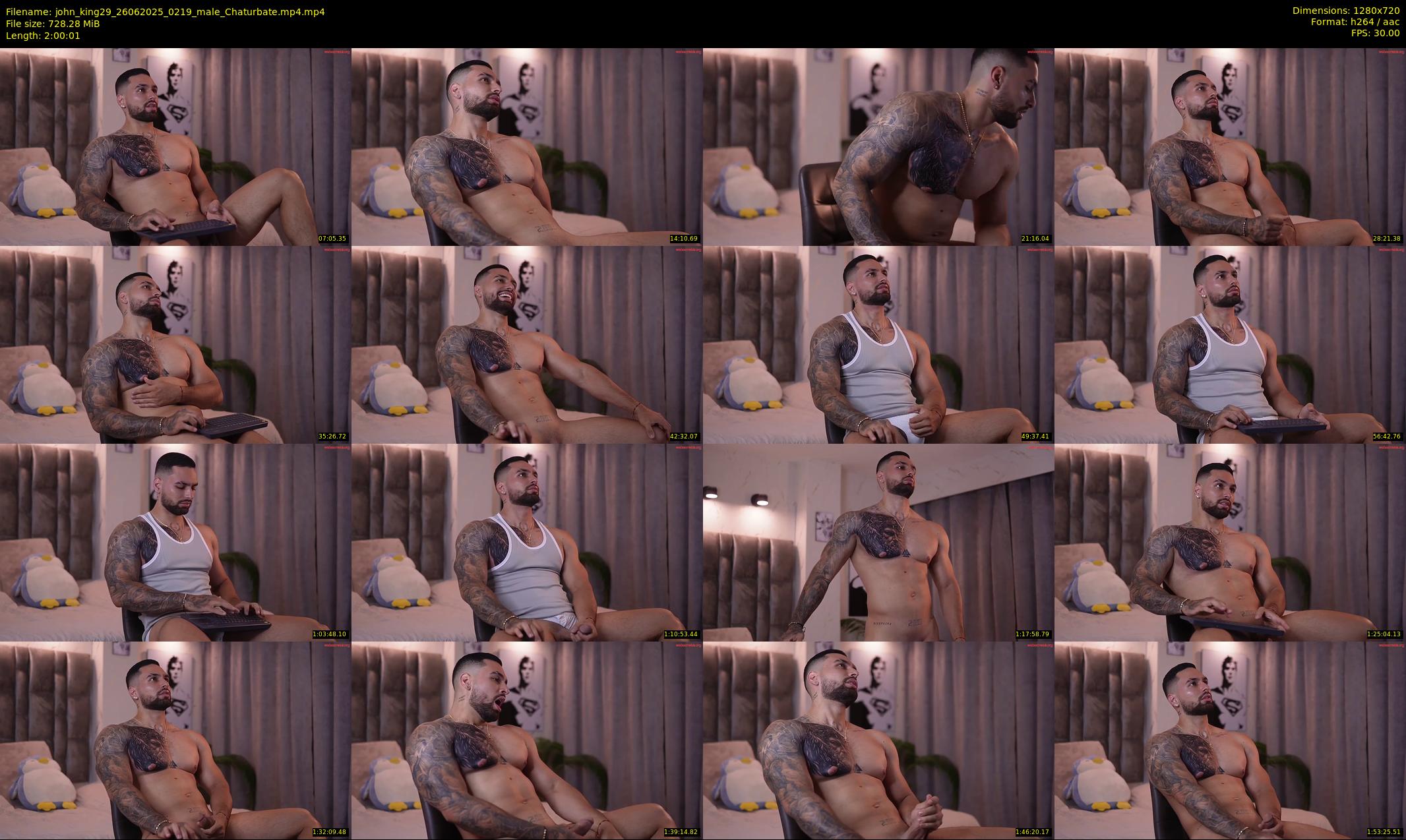 john_king29 — 121 minute Chaturbate male cam show recording, 720p, Jun 26, 2025
