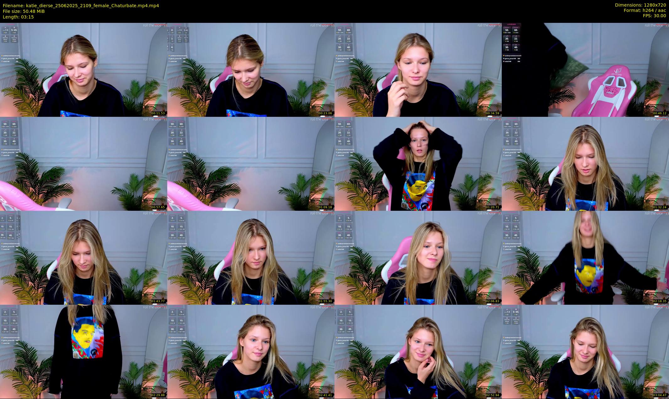 katie_dierse — 4 minute Chaturbate female cam show recording, 720p, Jun 25, 2025