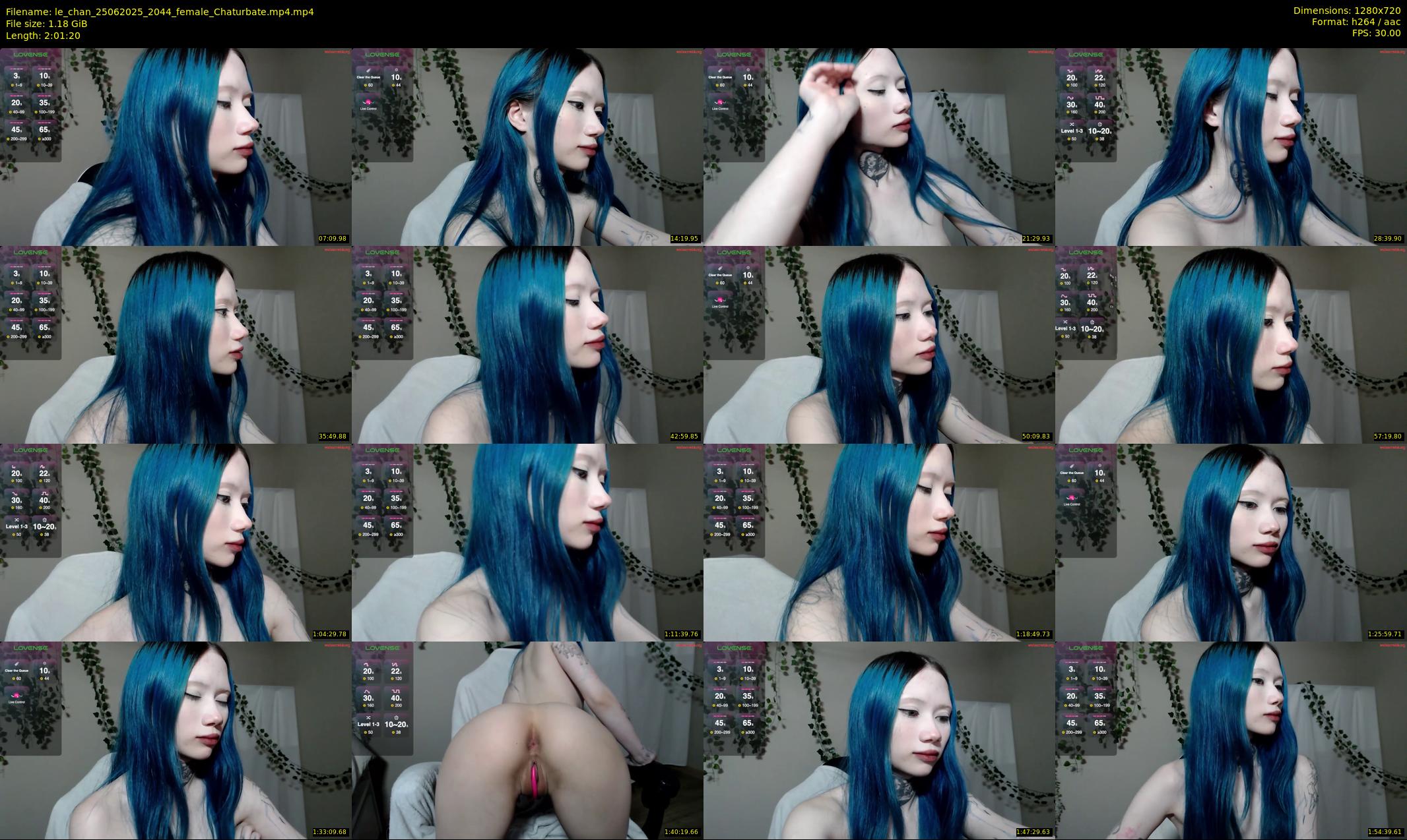 le_chan — 122 minute Chaturbate female cam show recording, 720p, Jun 25, 2025
