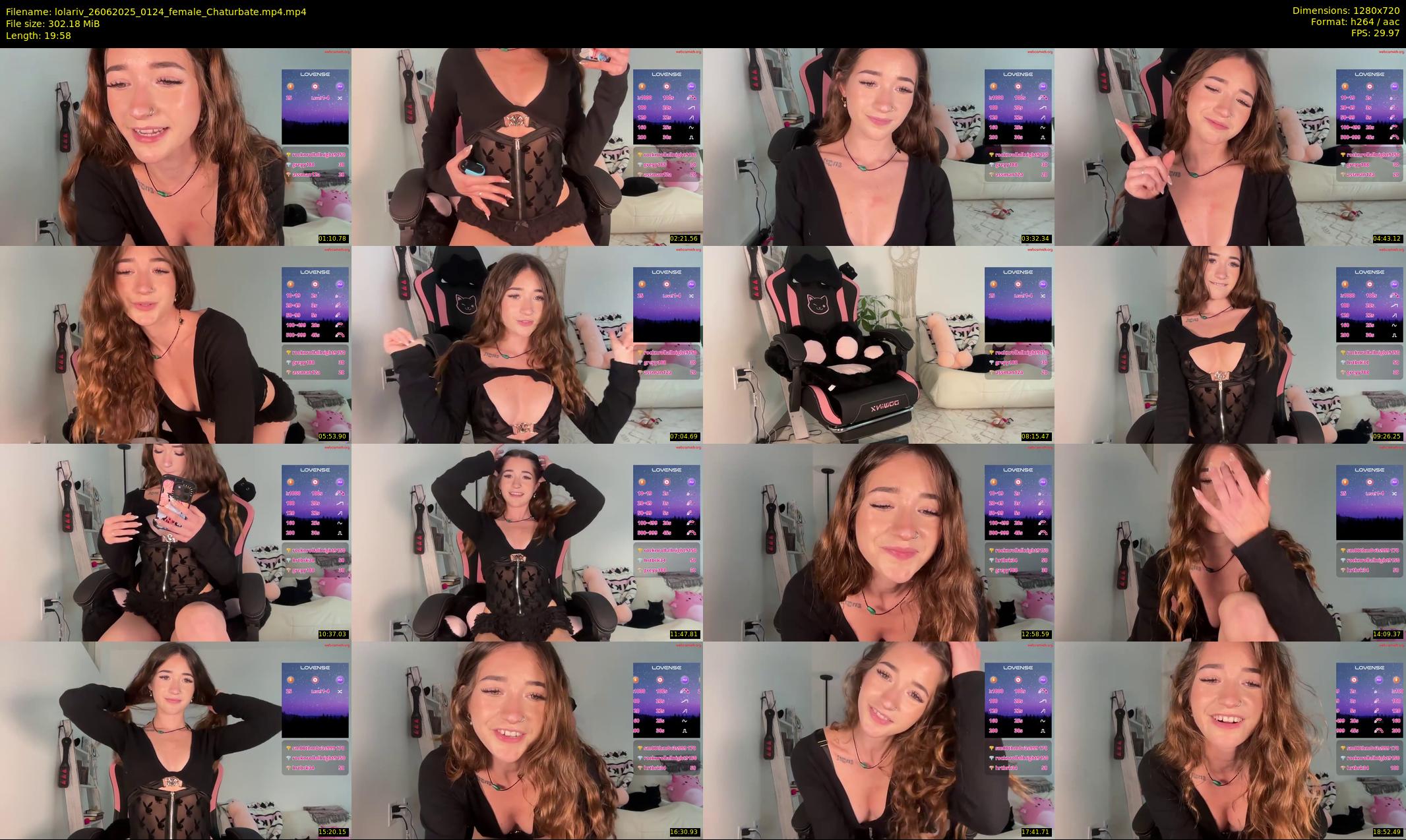 lolariv — 20 minute Chaturbate female cam show recording, 720p, Jun 26, 2025