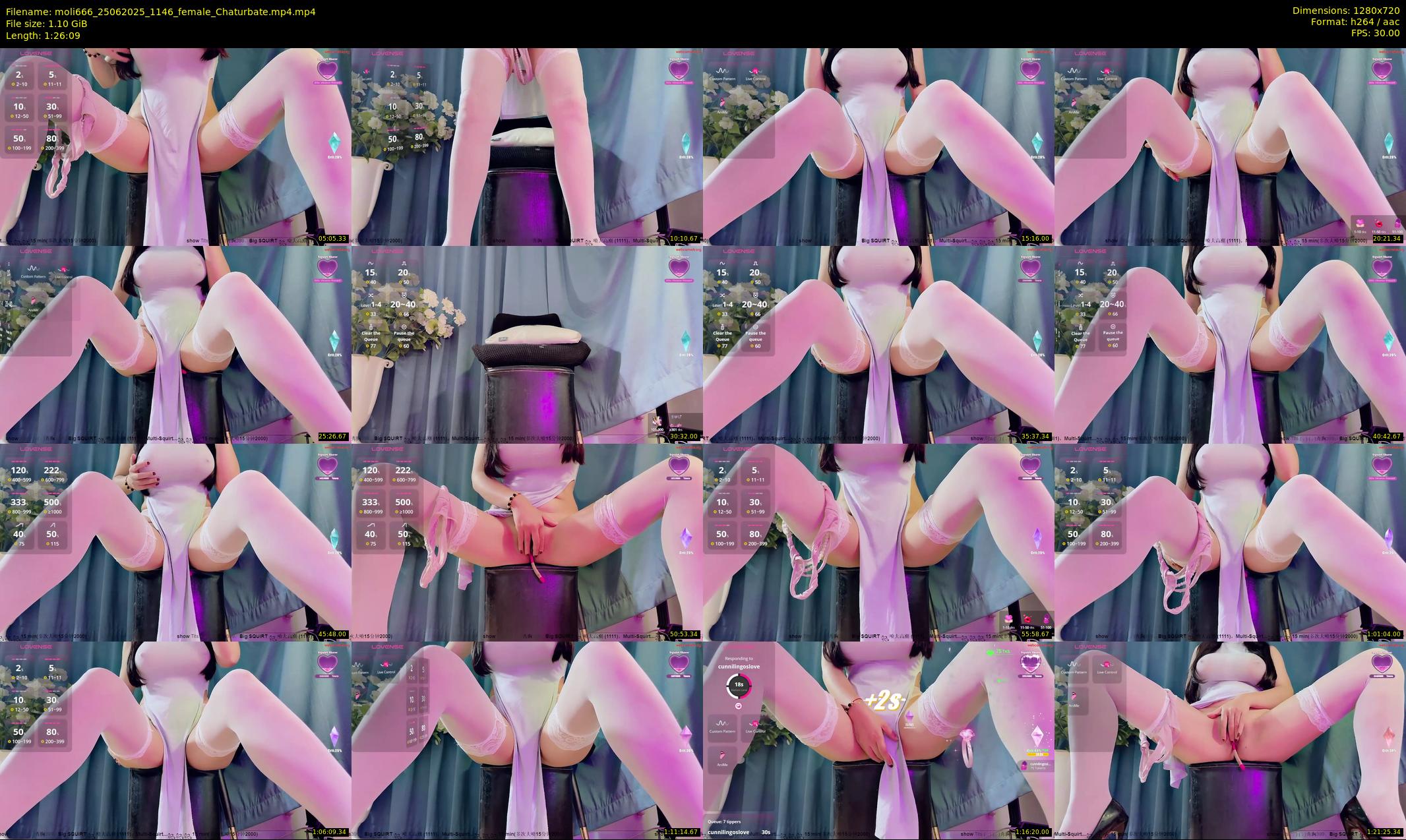 moli666 — 87 minute Chaturbate female cam show recording, 720p, Jun 25, 2025