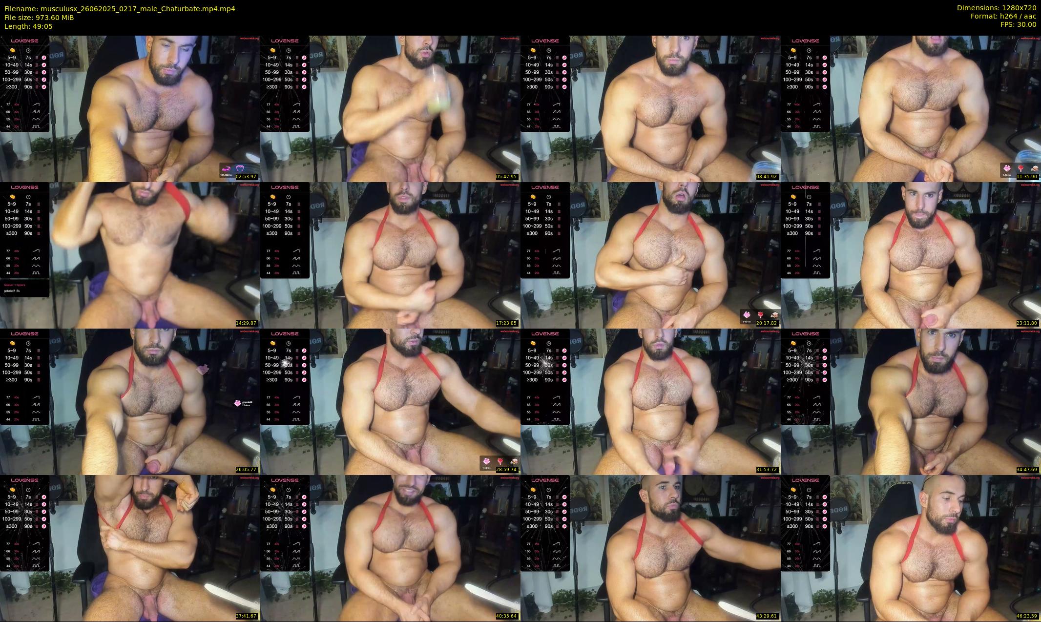 musculusx — 50 minute Chaturbate male cam show recording, 720p, Jun 26, 2025