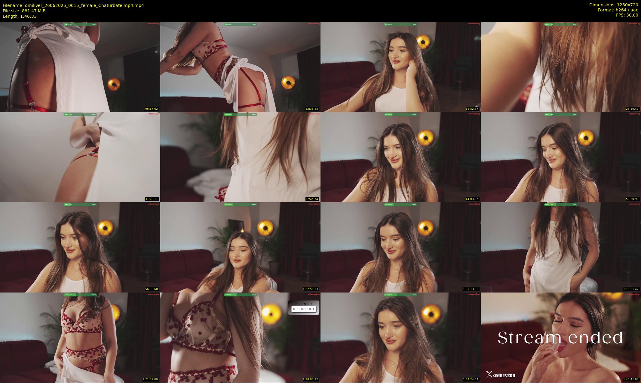omiliver — 107 minute Chaturbate female cam show recording, 720p, Jun 26, 2025