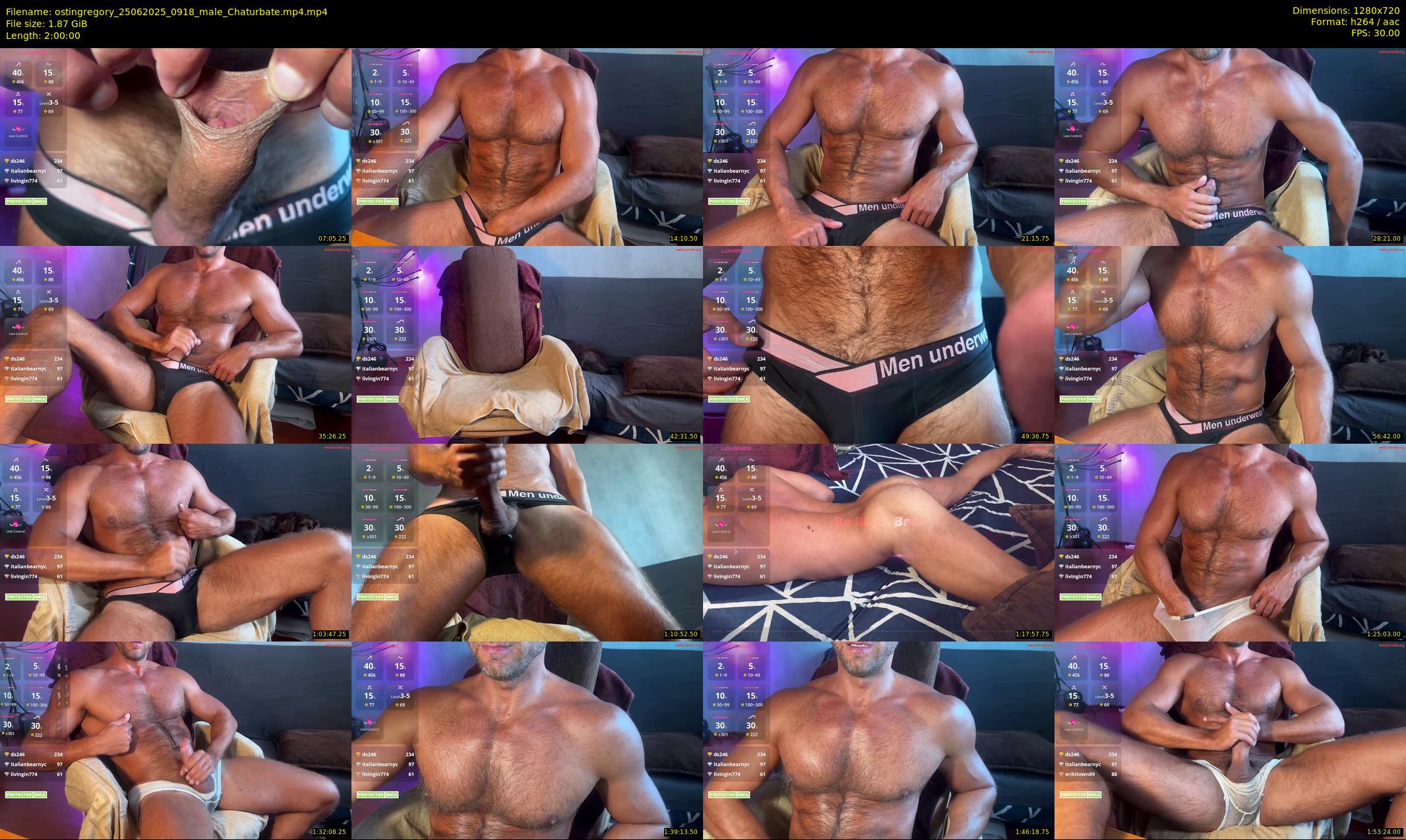 ostingregory — 120 minute Chaturbate male cam show recording, 720p, Jun 25, 2025