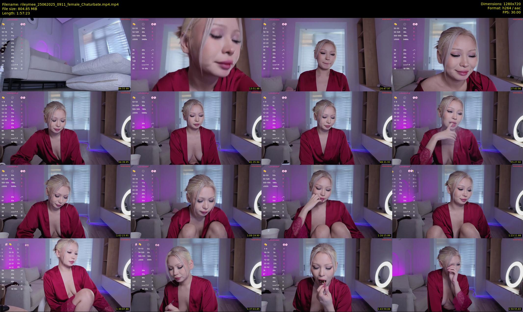 rileymee — 118 minute Chaturbate female cam show recording, 720p, Jun 25, 2025
