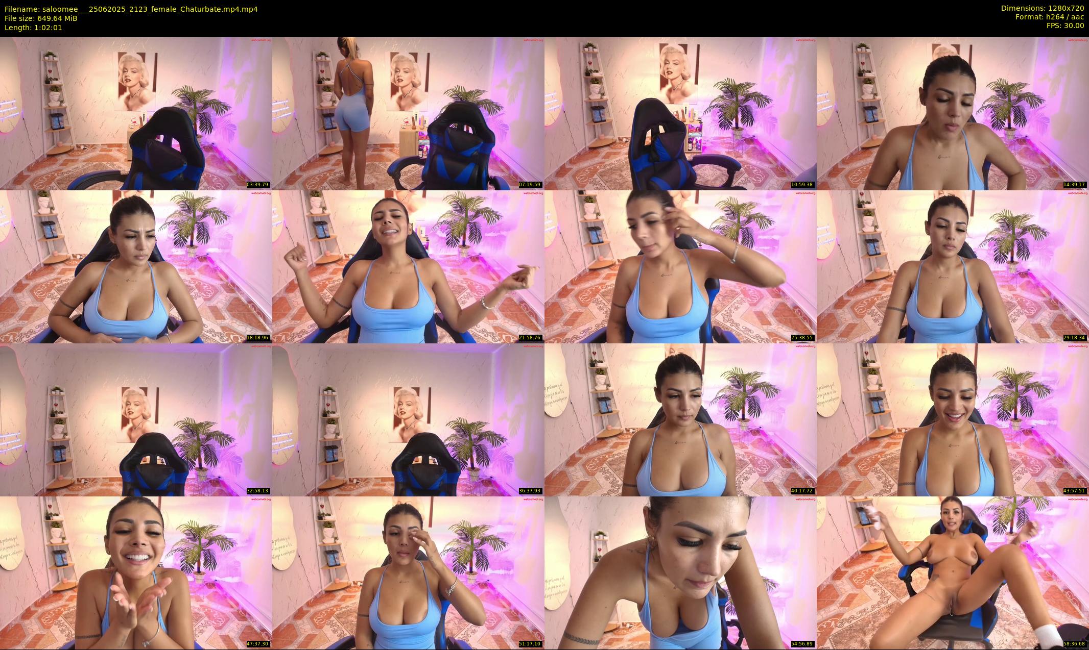 saloomee__ — 63 minute Chaturbate female cam show recording, 720p, Jun 25, 2025