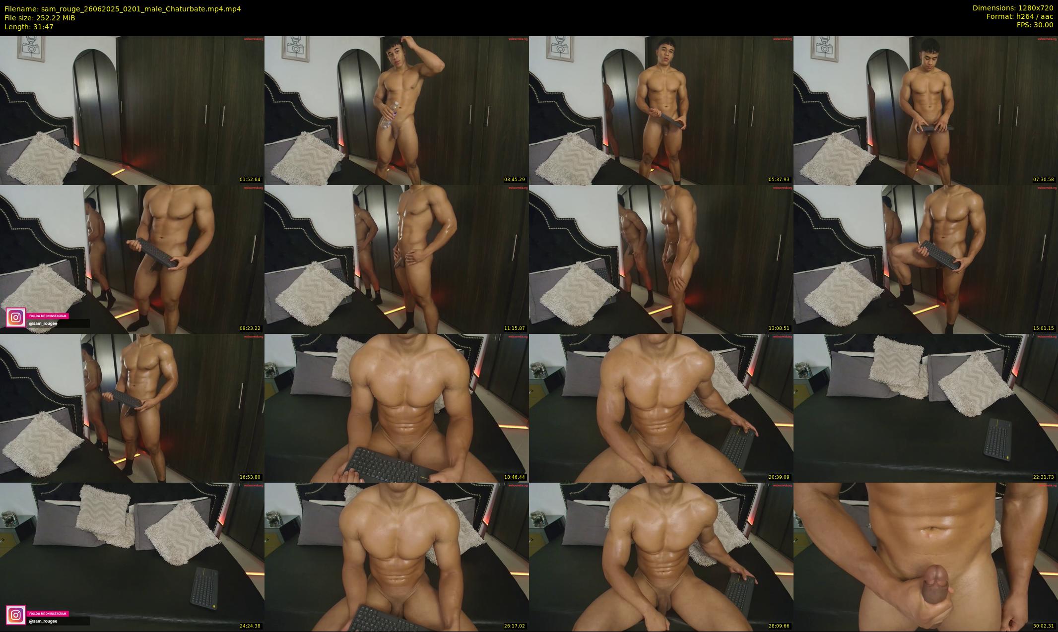 sam_rouge — 32 minute Chaturbate male cam show recording, 720p, Jun 26, 2025
