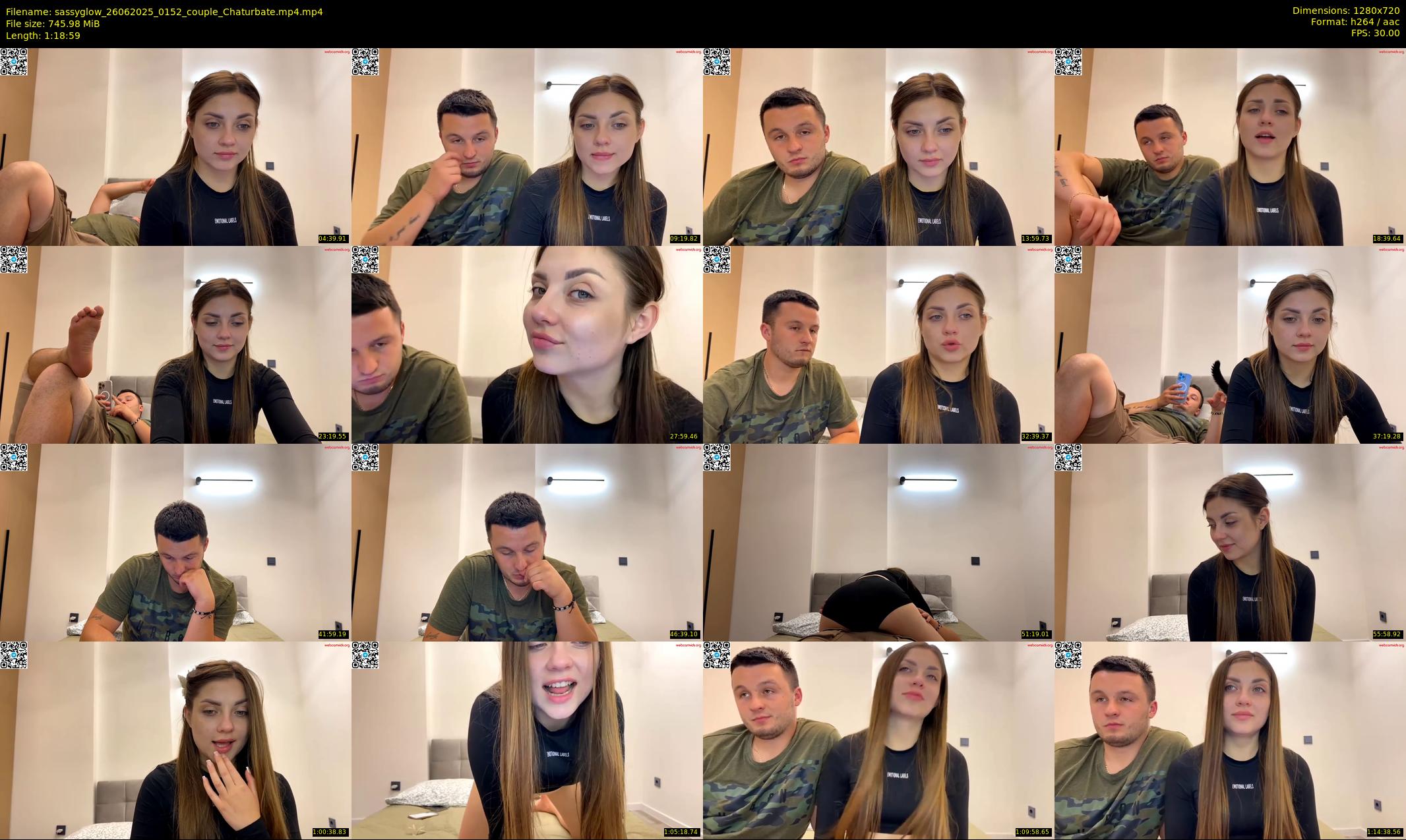 sassyglow — 79 minute Chaturbate couple cam show recording, 720p, Jun 26, 2025