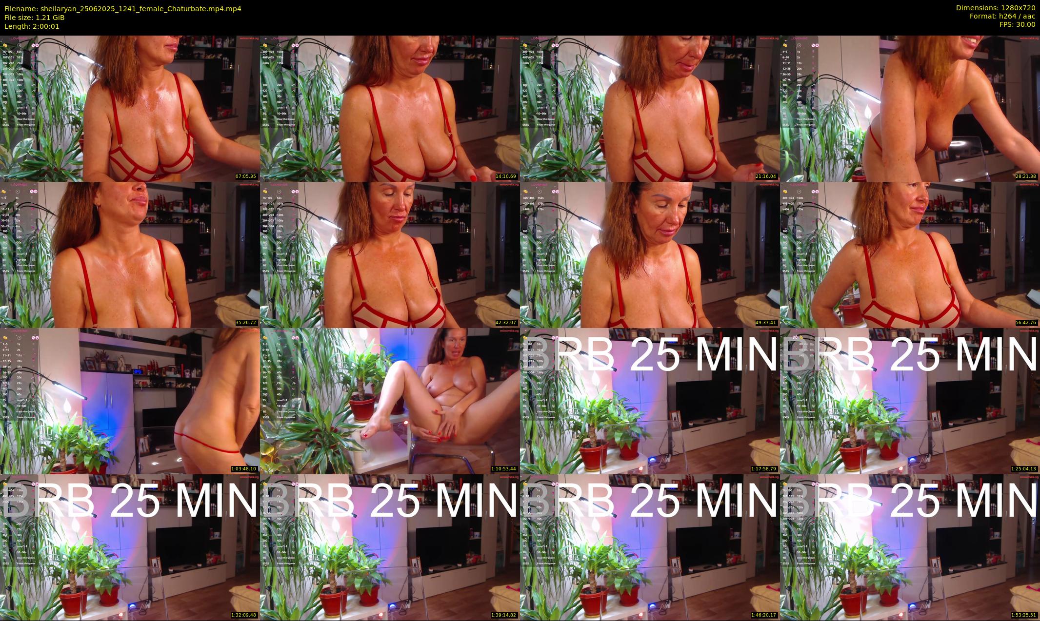 sheilaryan — 121 minute Chaturbate female cam show recording, 720p, Jun 25, 2025