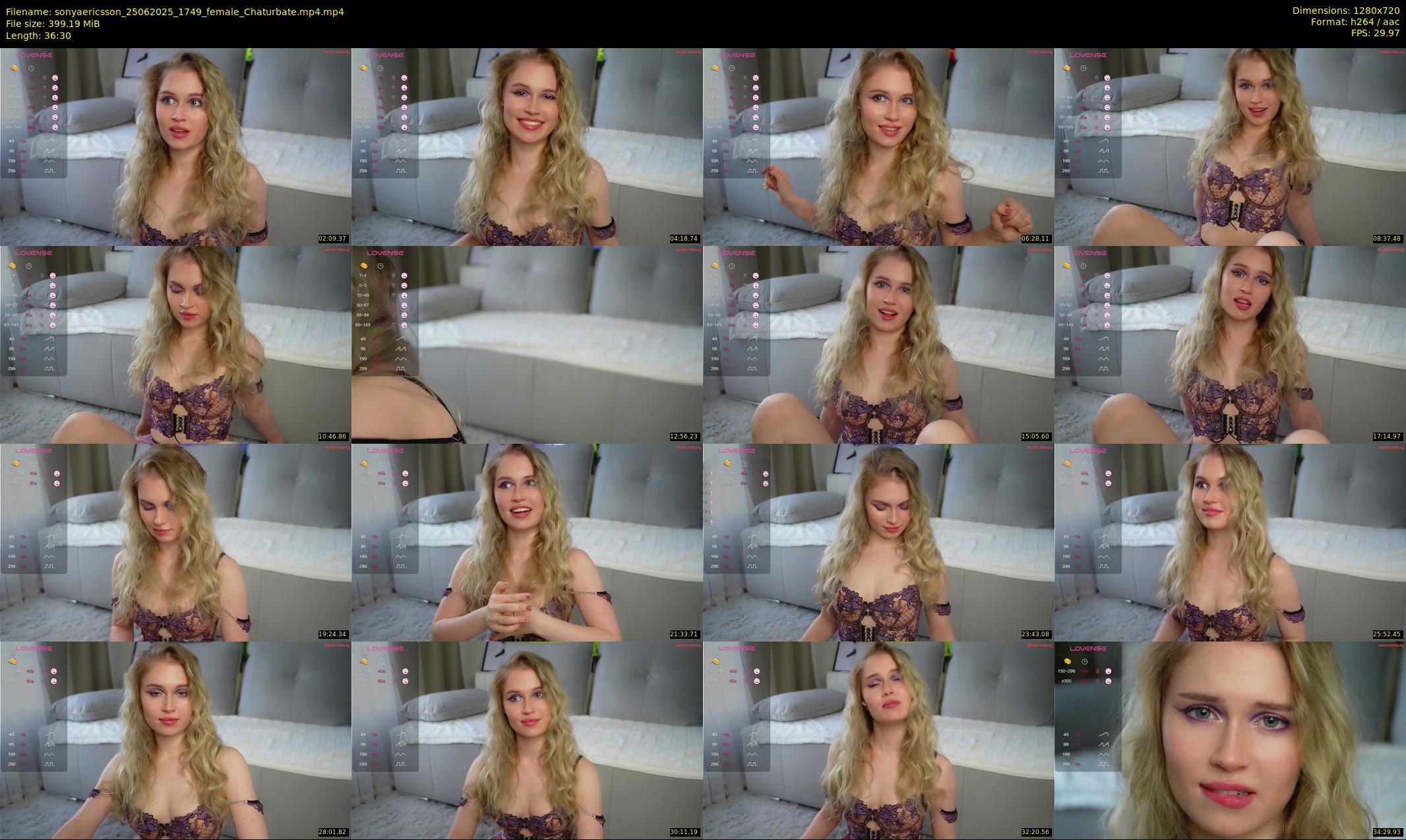 sonyaericsson — 37 minute Chaturbate female cam show recording, 720p, Jun 25, 2025