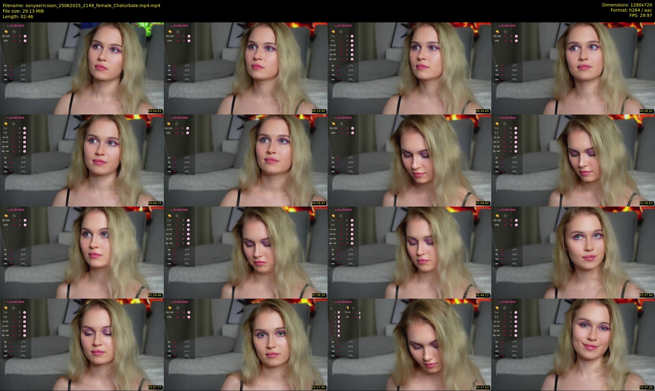 sonyaericsson — 3 minute Chaturbate female cam show recording, 720p, Jun 25, 2025