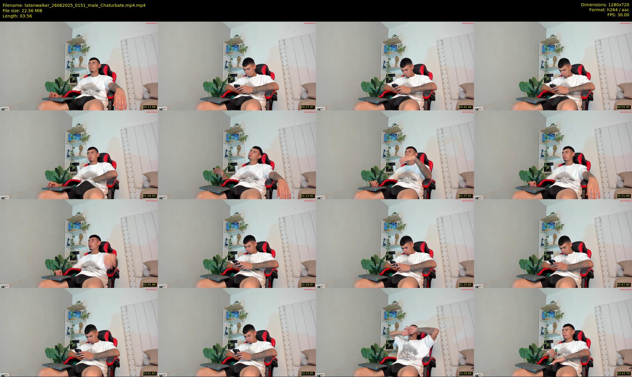 tatanwalker — 4 minute Chaturbate male cam show recording, 720p, Jun 26, 2025