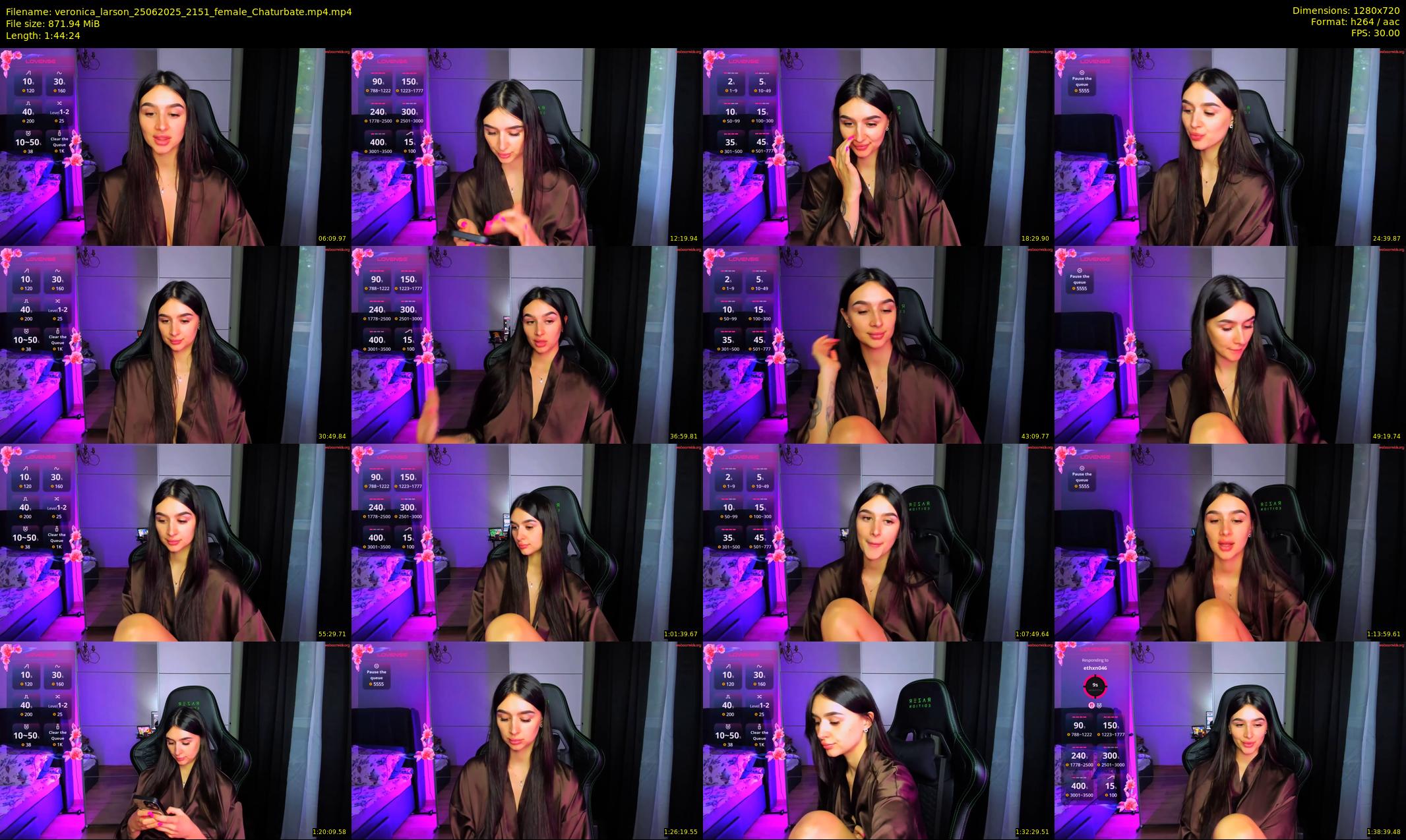 veronica_larson — 105 minute Chaturbate female cam show recording, 720p, Jun 25, 2025