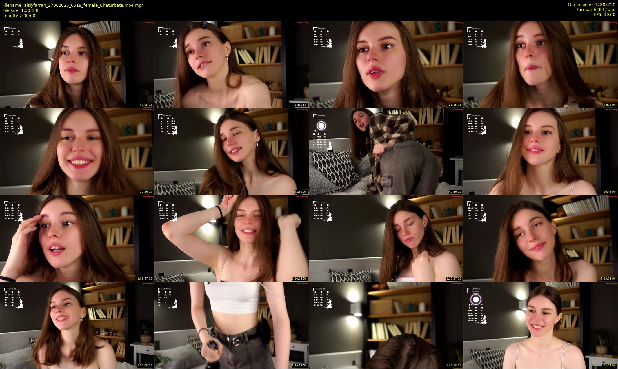 aislyfarran — 120 minute Chaturbate female cam show recording, 720p, Jun 27, 2025