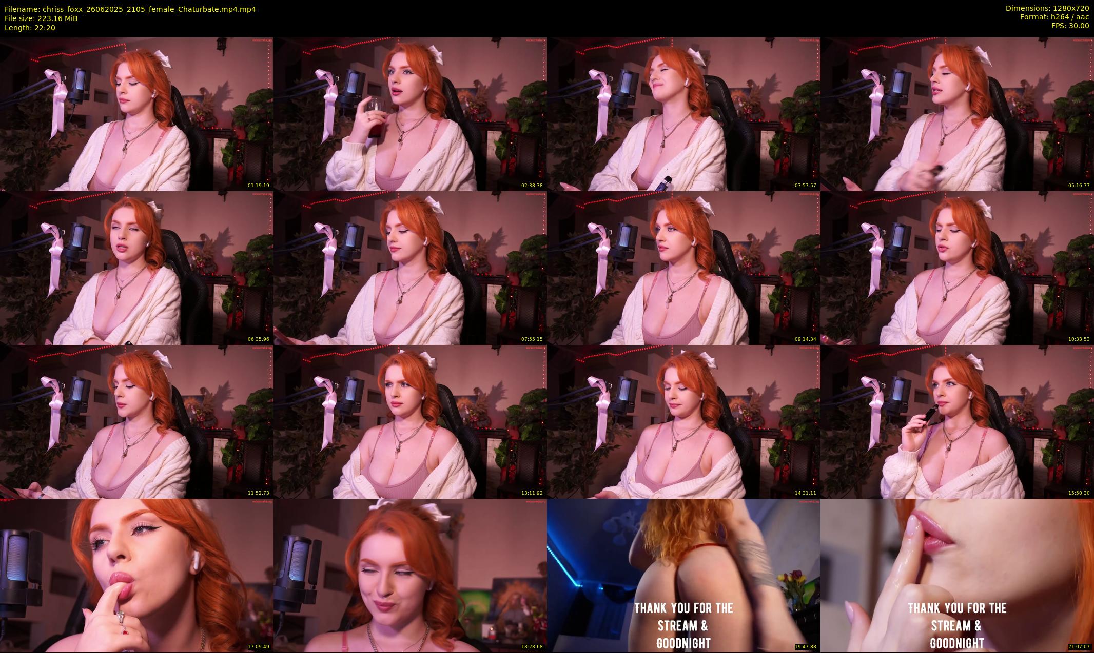 chriss_foxx — 23 minute Chaturbate female cam show recording, 720p, Jun 26, 2025