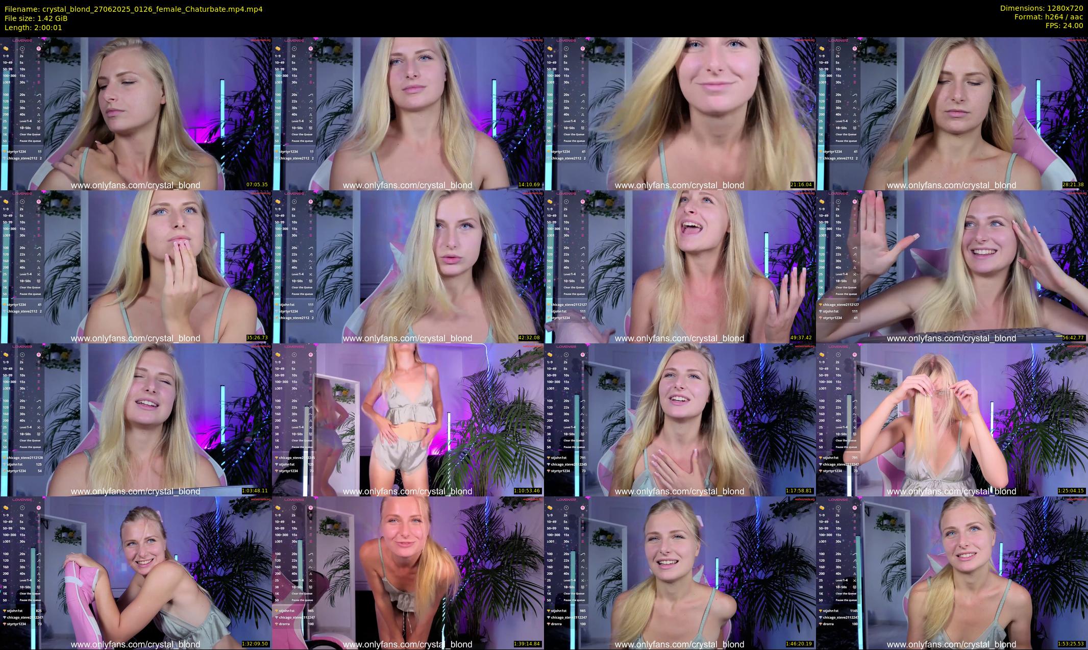 crystal_blond — 121 minute Chaturbate female cam show recording, 720p, Jun 27, 2025