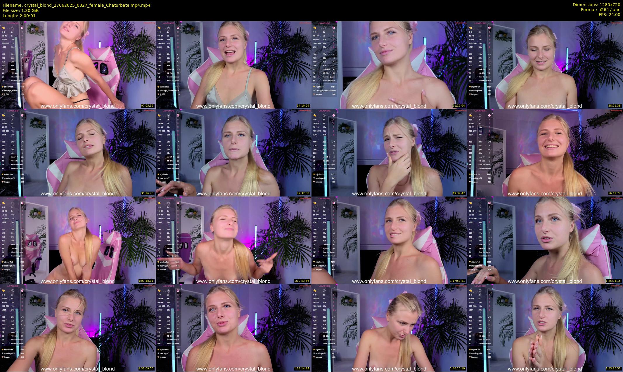 crystal_blond — 121 minute Chaturbate female cam show recording, 720p, Jun 27, 2025