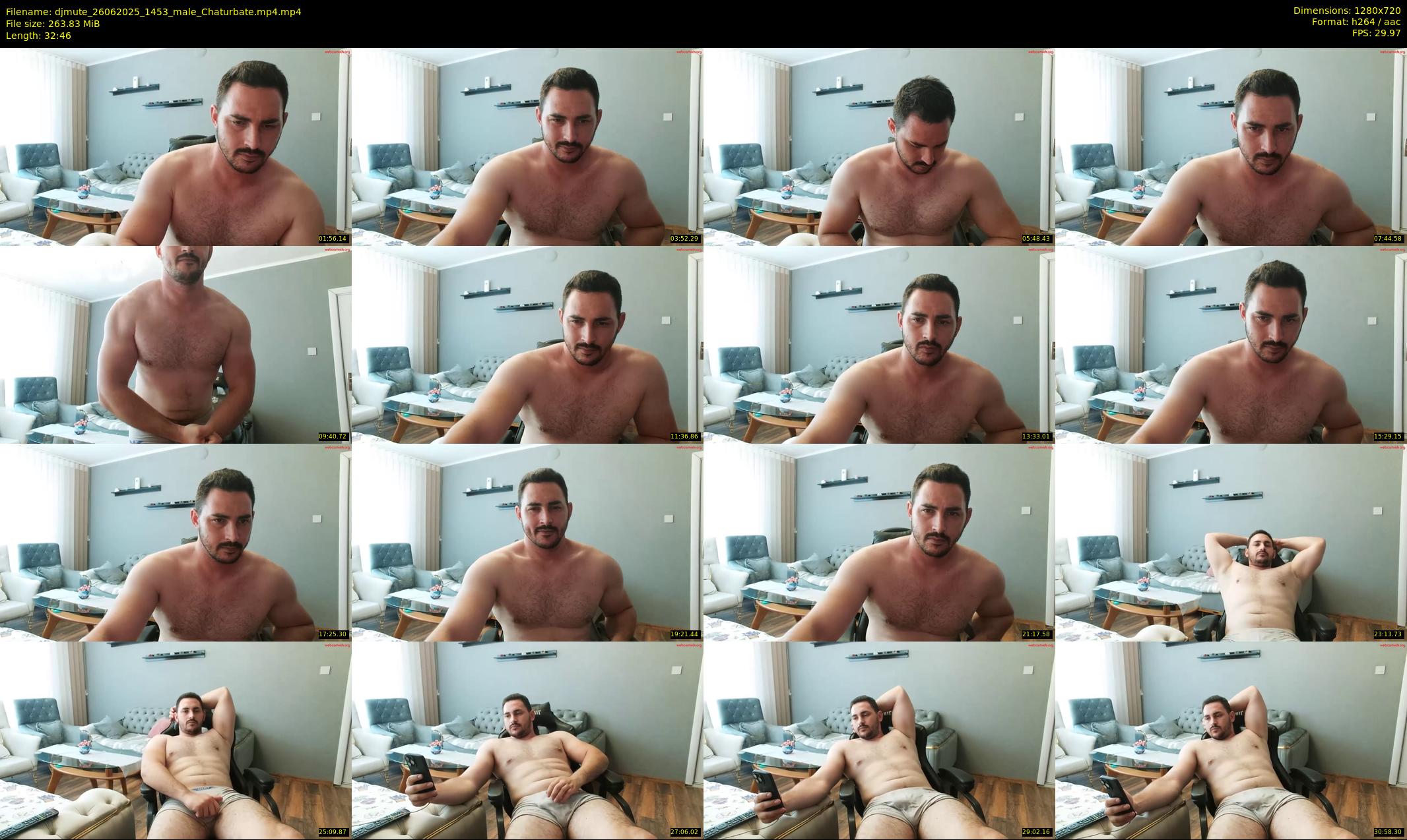 djmute — 33 minute Chaturbate male cam show recording, 720p, Jun 26, 2025
