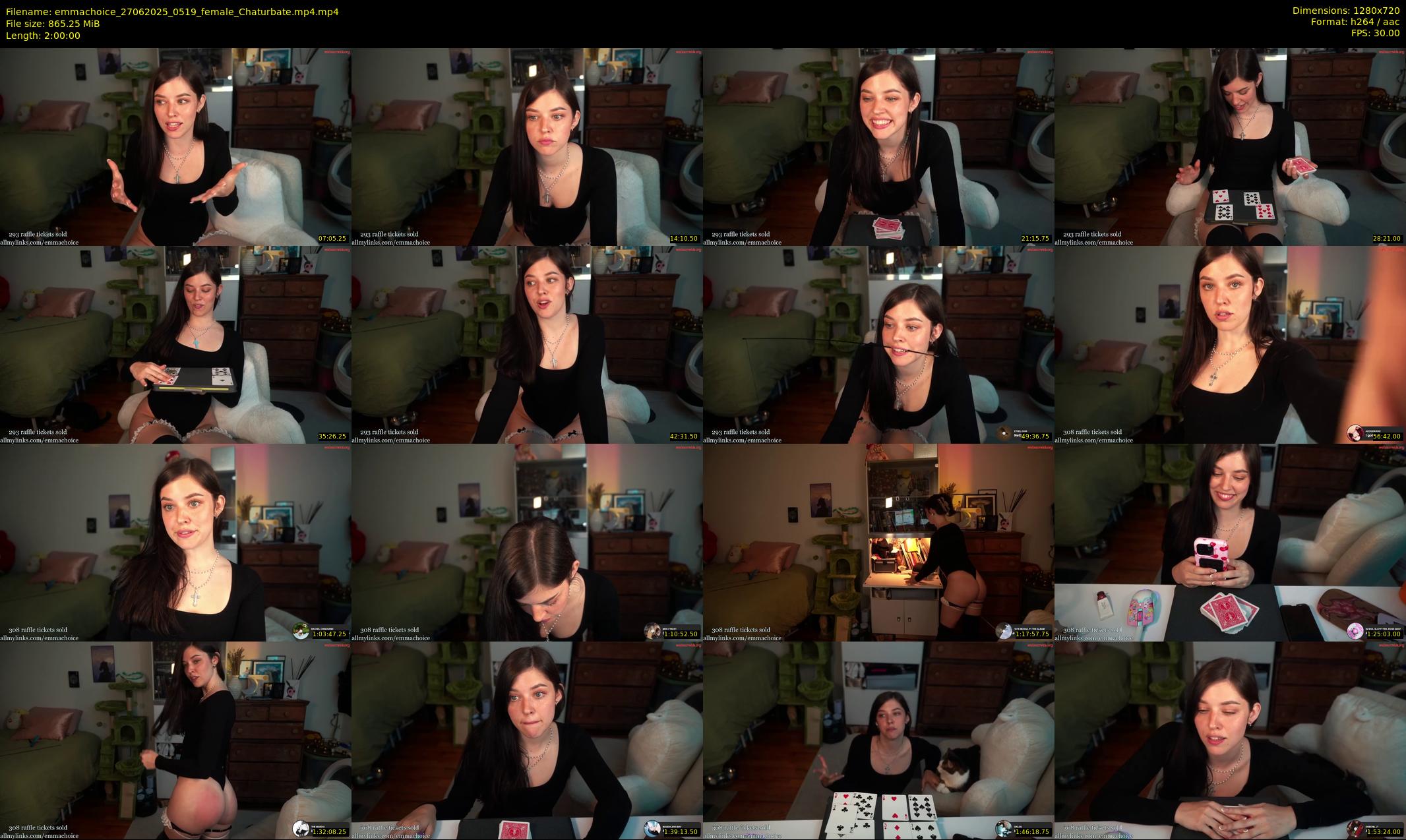 emmachoice — 120 minute Chaturbate female cam show recording, 720p, Jun 27, 2025
