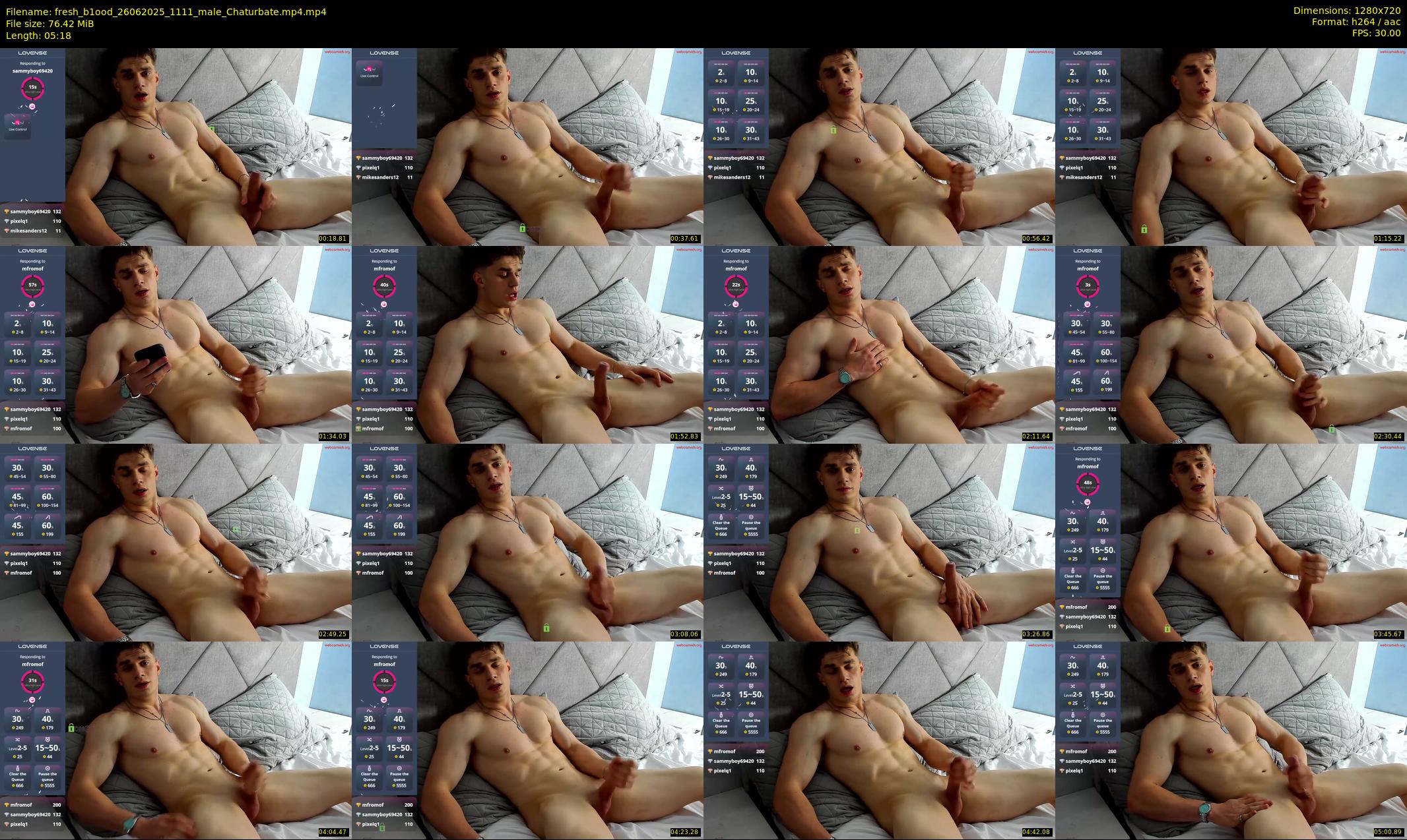 fresh_b1ood — 6 minute Chaturbate male cam show recording, 720p, Jun 26, 2025