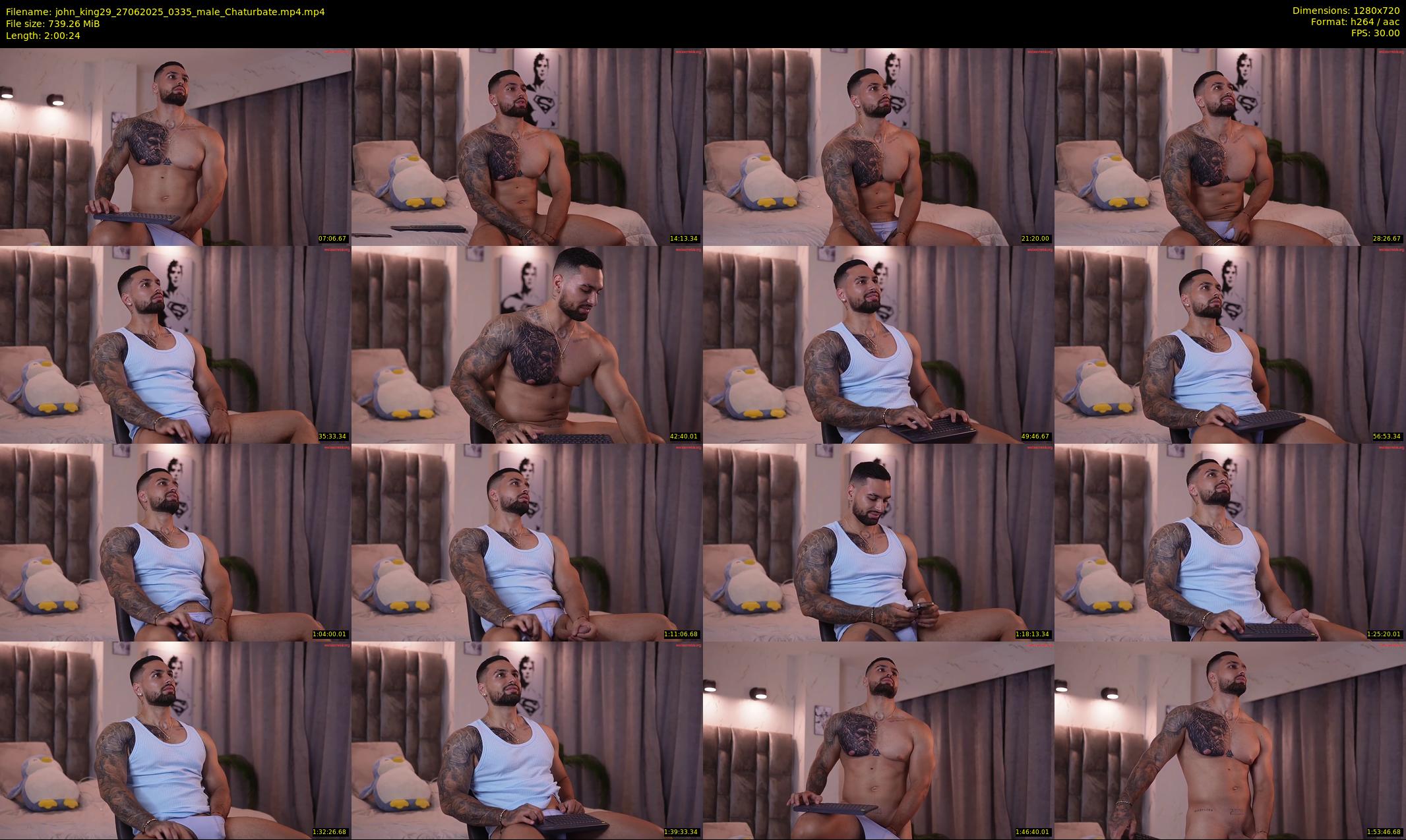 john_king29 — 121 minute Chaturbate male cam show recording, 720p, Jun 27, 2025