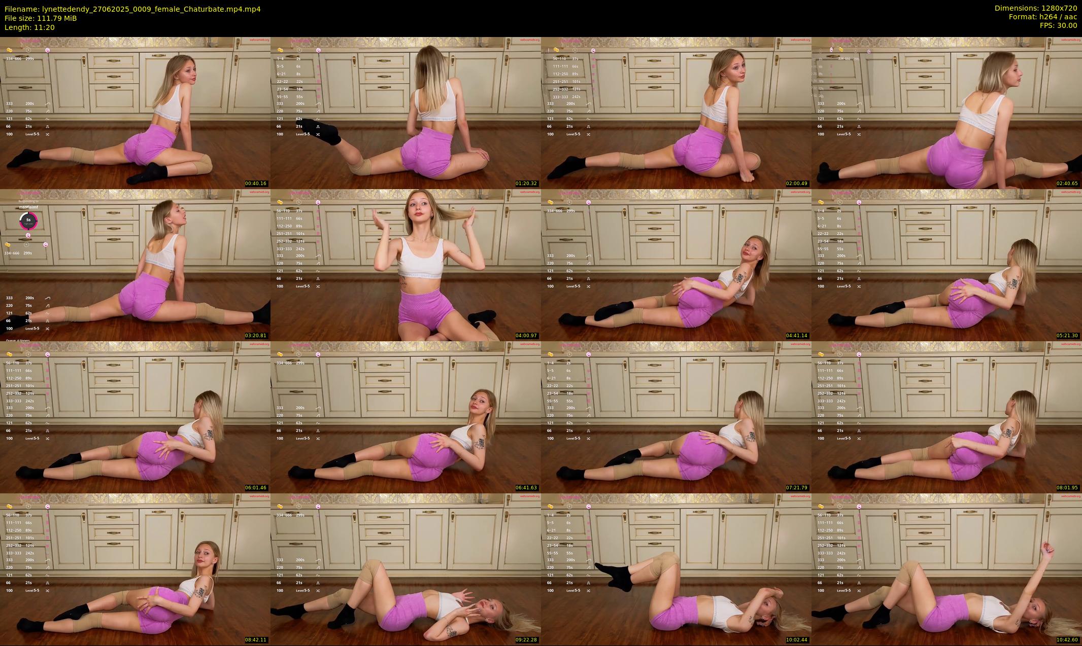 lynettedendy — 12 minute Chaturbate female cam show recording, 720p, Jun 27, 2025